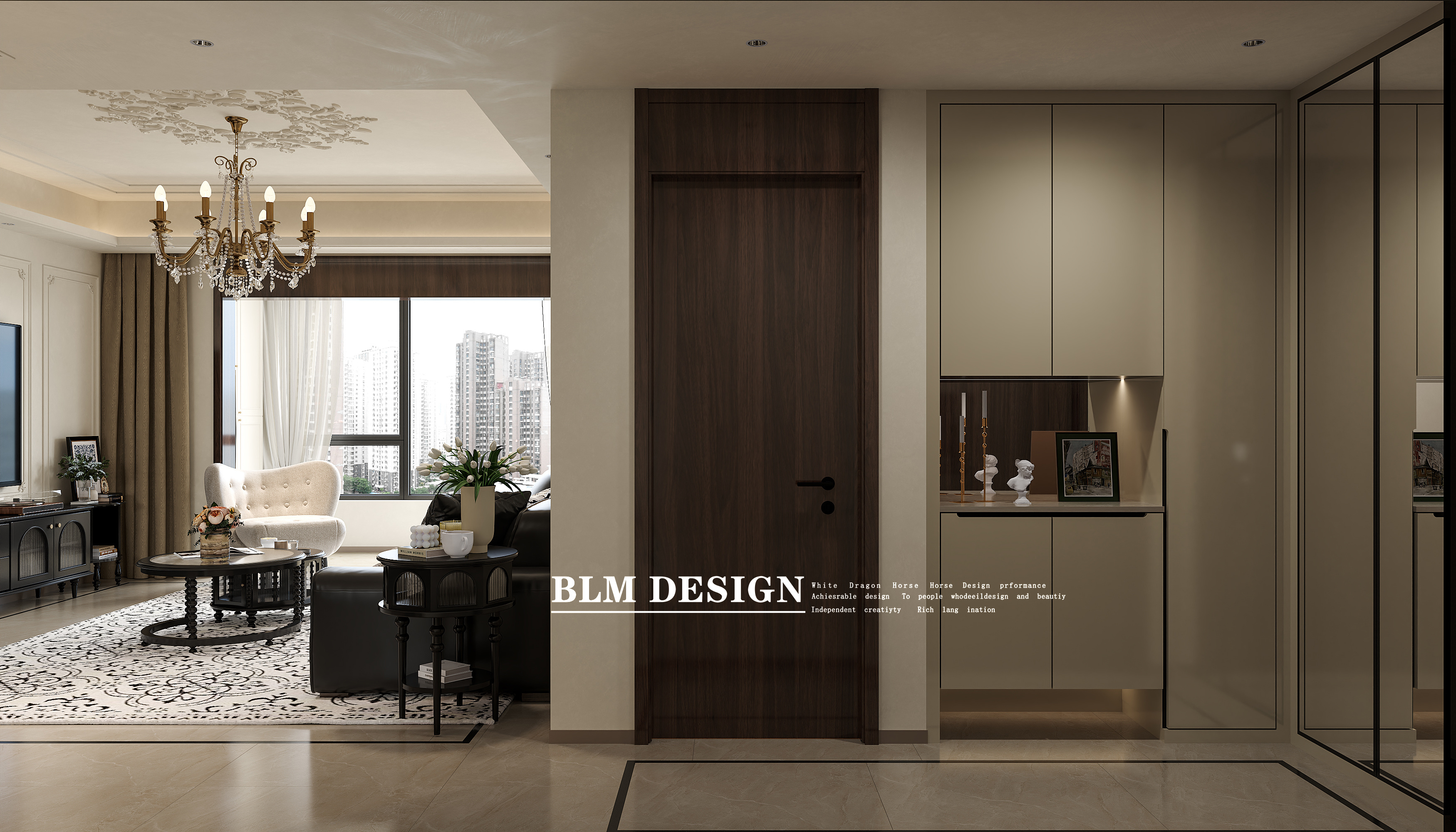 法式家装效果图案例[ID: 115360786]_建e效果图