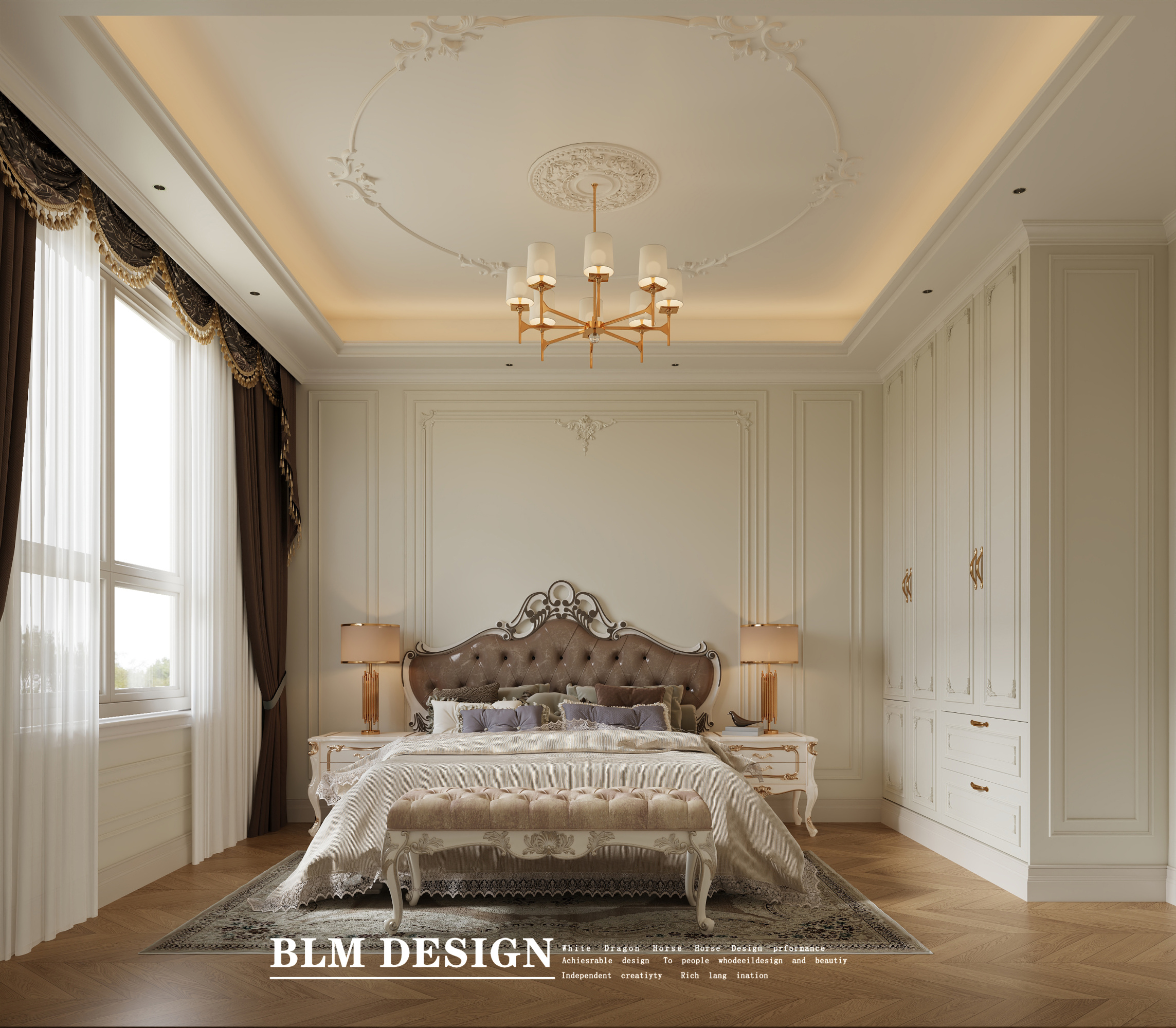 法式家装效果图案例[ID: 115557438]_建e效果图