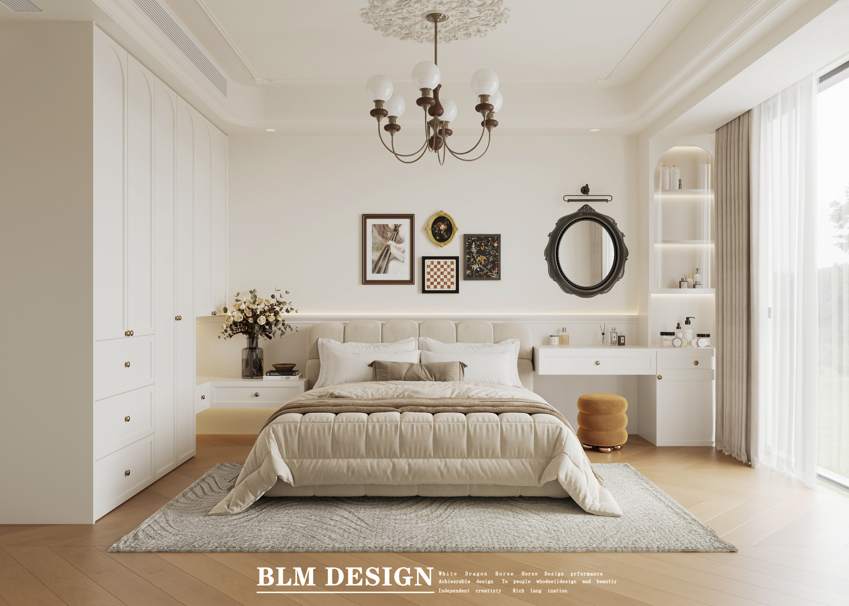 法式家装效果图案例[ID: 115557600]_建e效果图