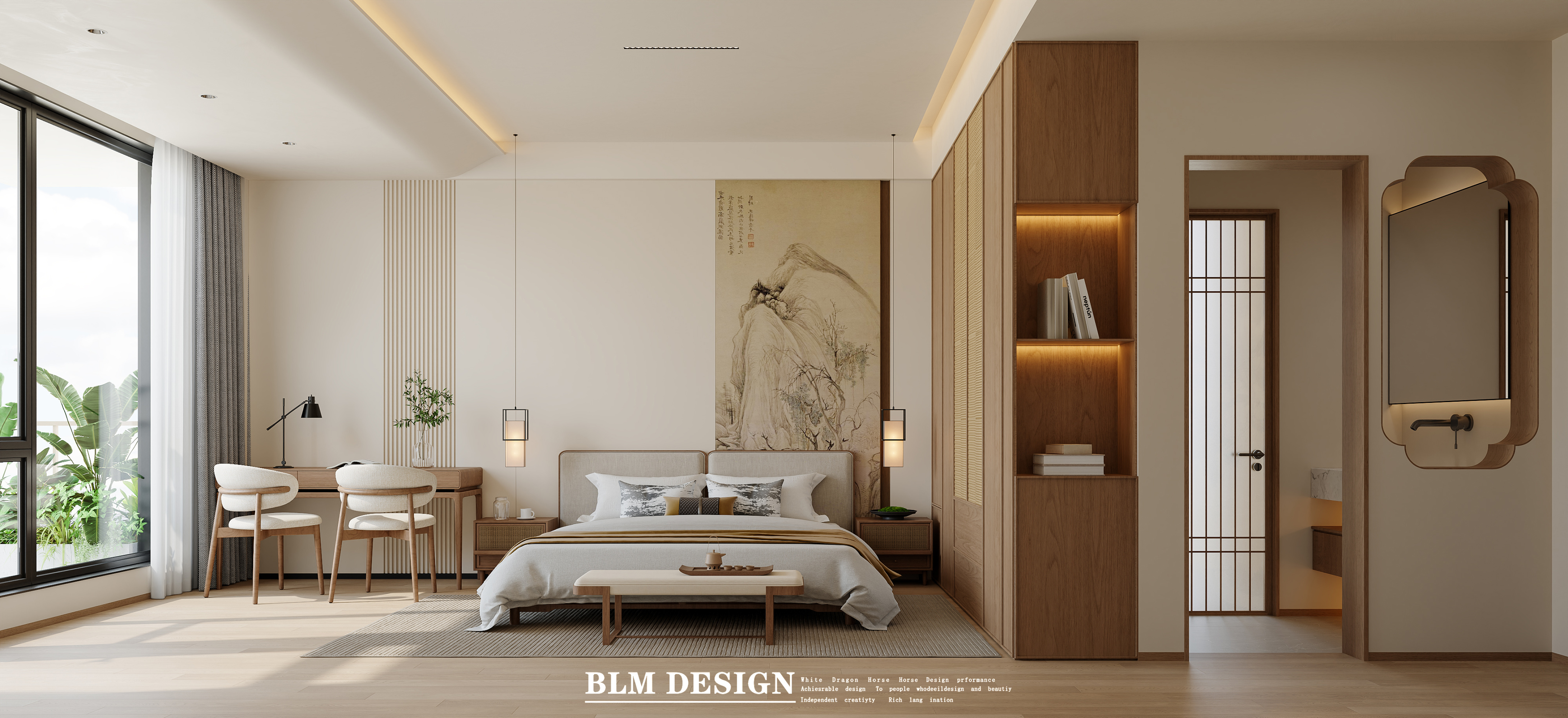 新中式效果图案例[ID: 115557458]_建e效果图