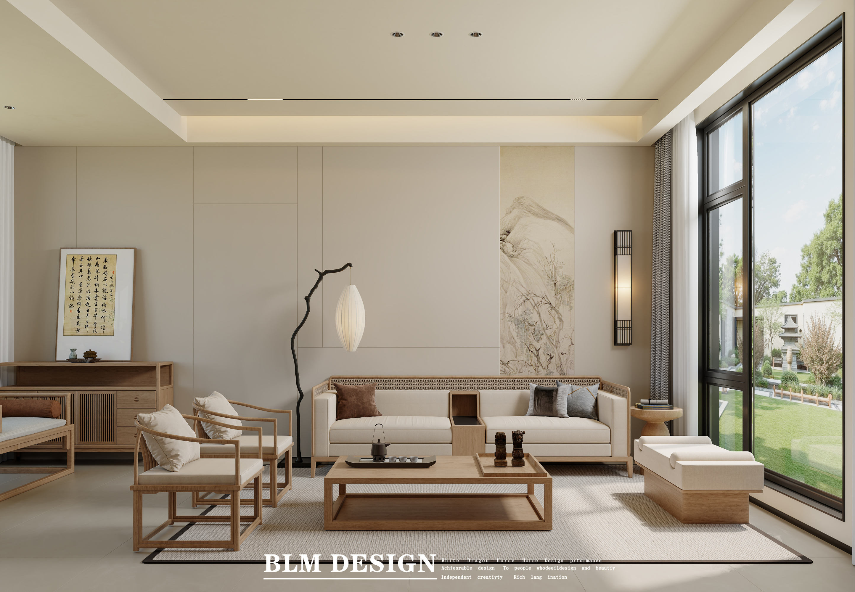 新中式效果图案例[ID: 115557458]_建e效果图