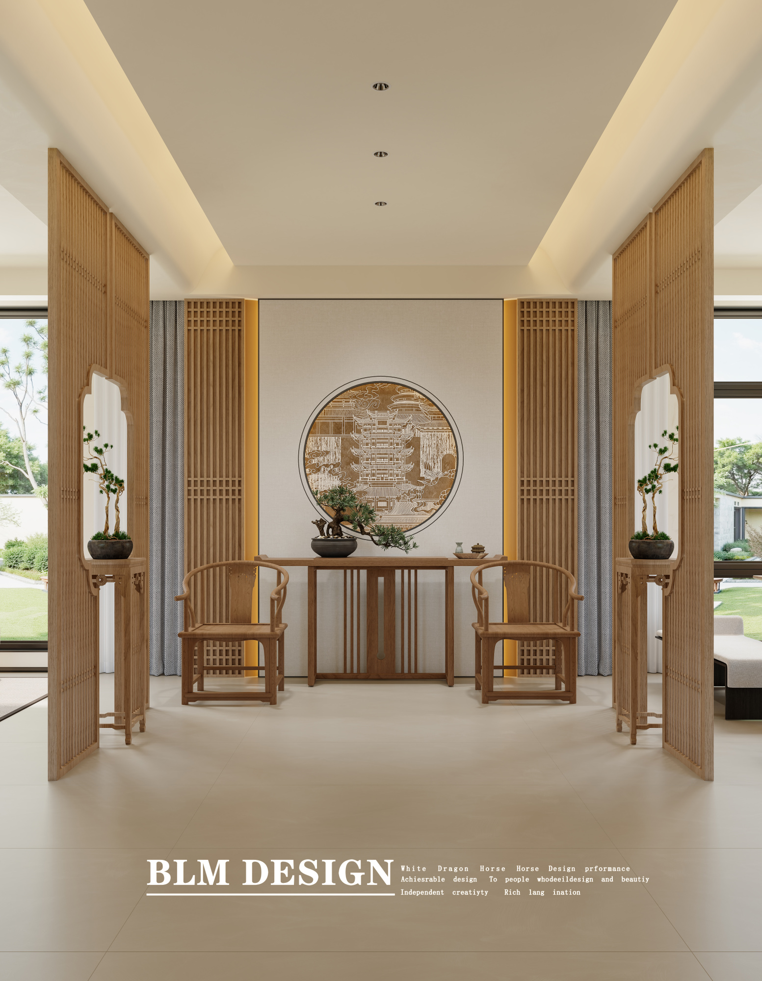 新中式效果图案例[ID: 115557458]_建e效果图