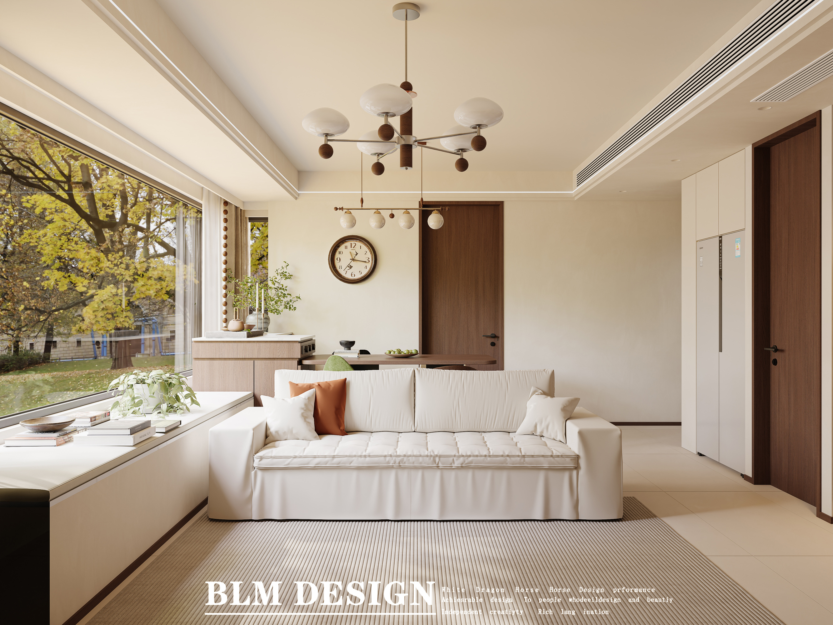 现代客餐厅—白龙马效果图[ID: 115557525]_建e效果图
