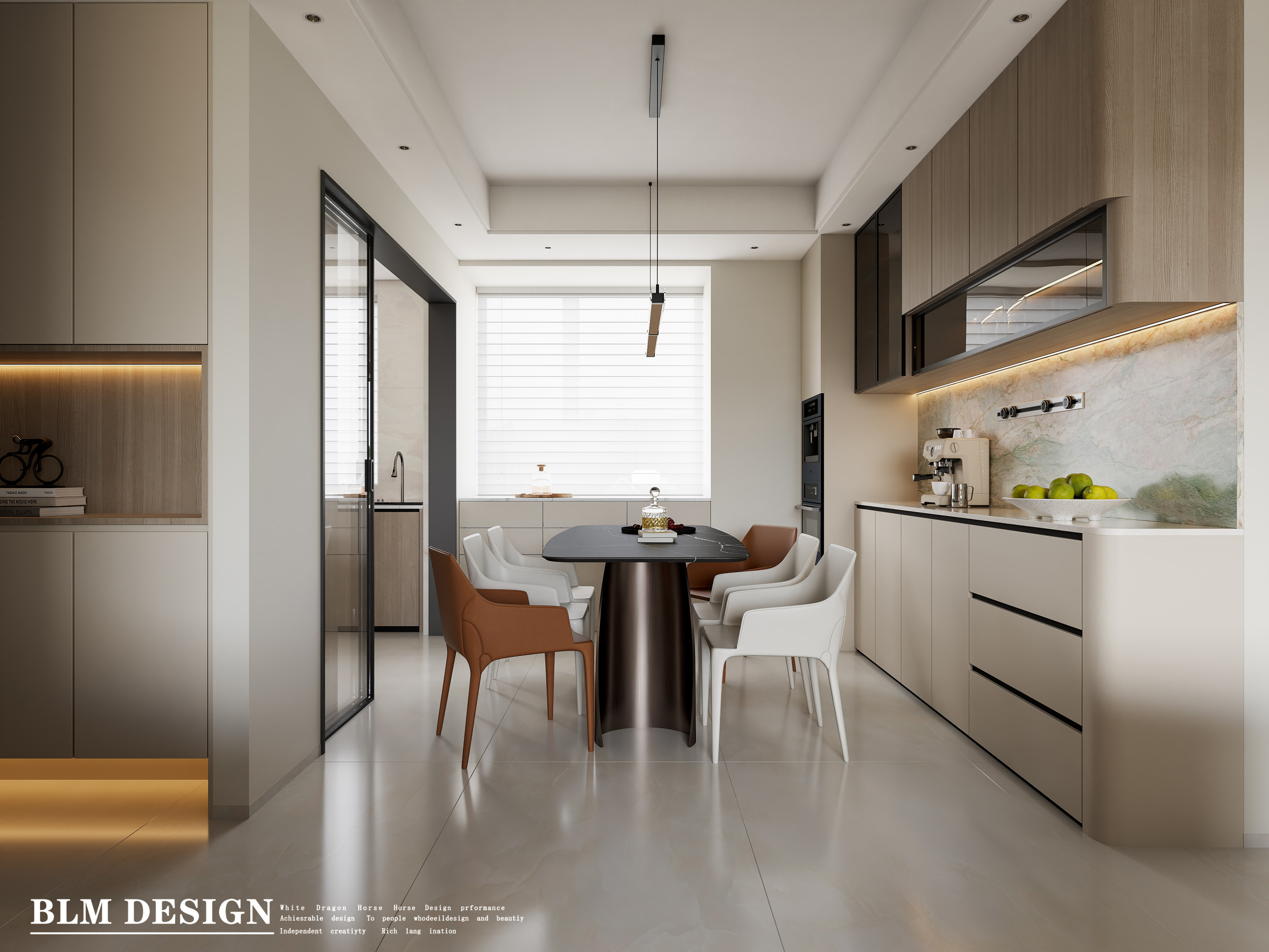 现代客餐厅—白龙马效果图[ID: 115557623]_建e效果图