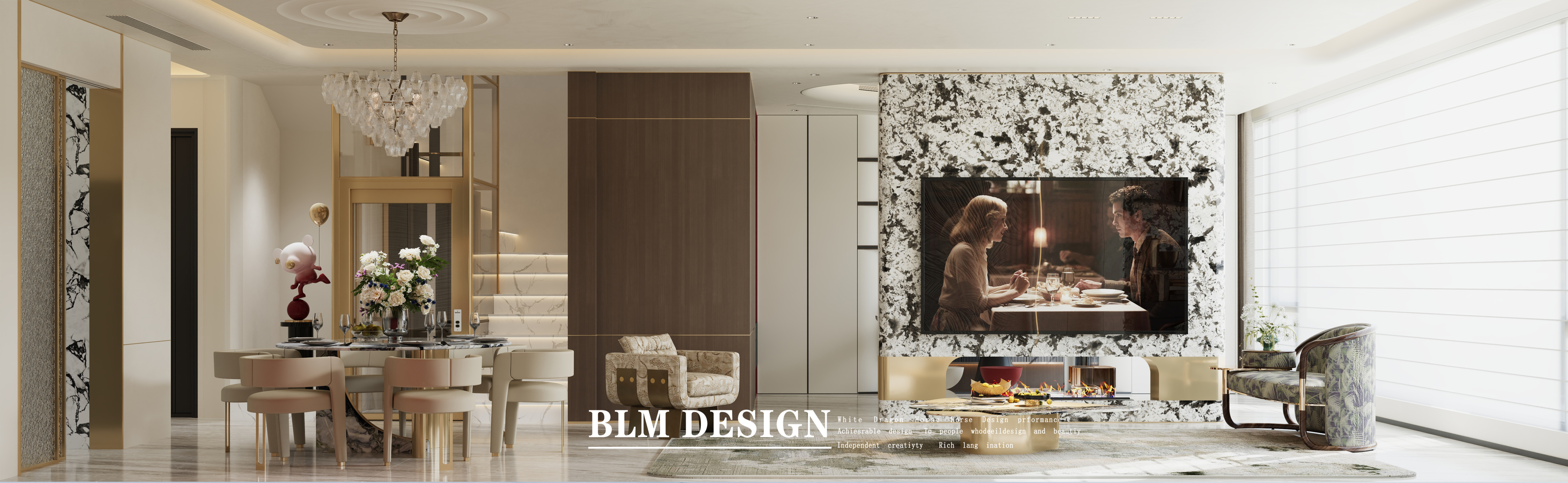 现代客餐厅-白龙马效果图[ID: 115492043]_建e效果图