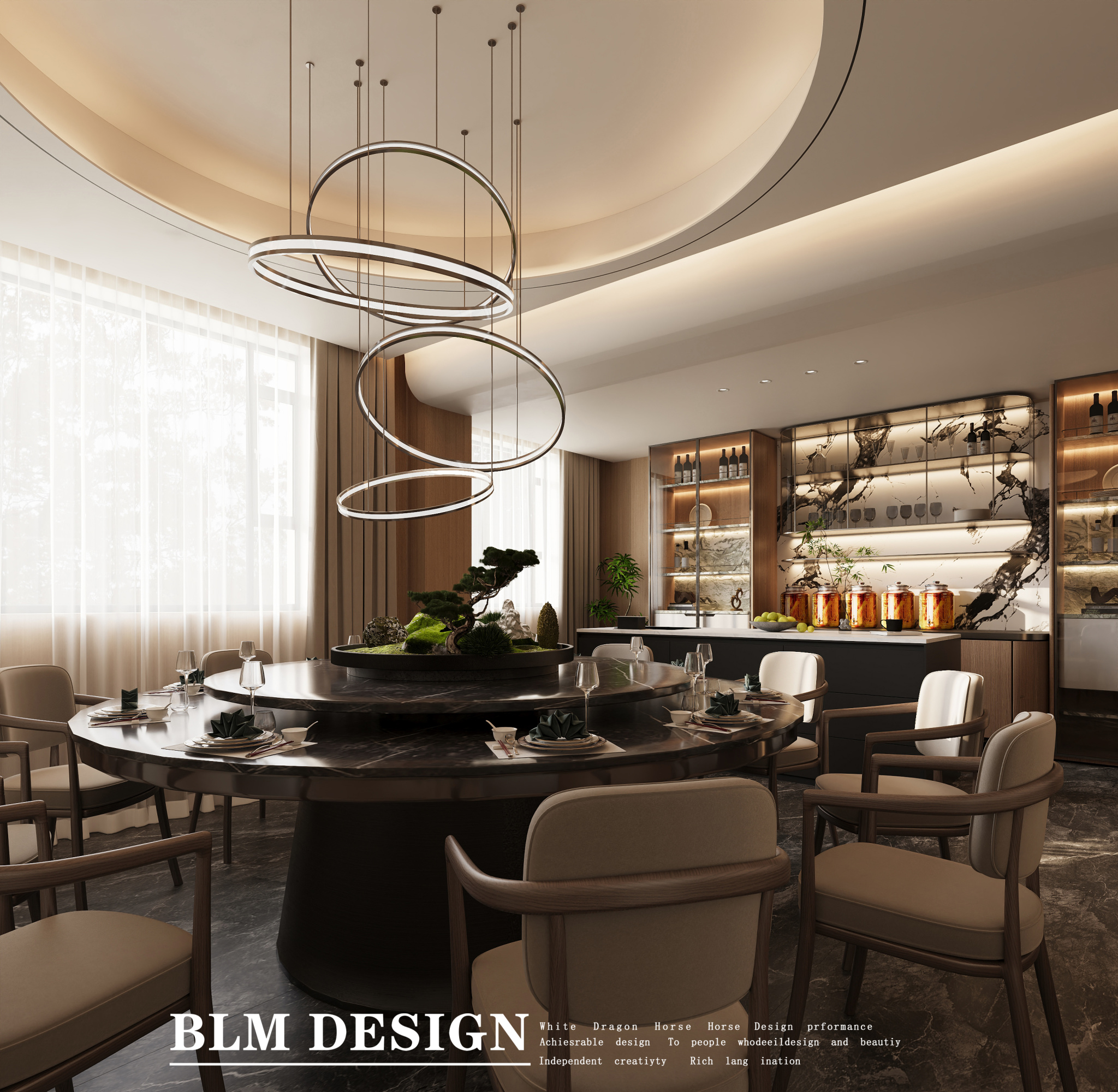 宋式客餐厅——白龙马效果图[ID: 116212828]_建e效果图
