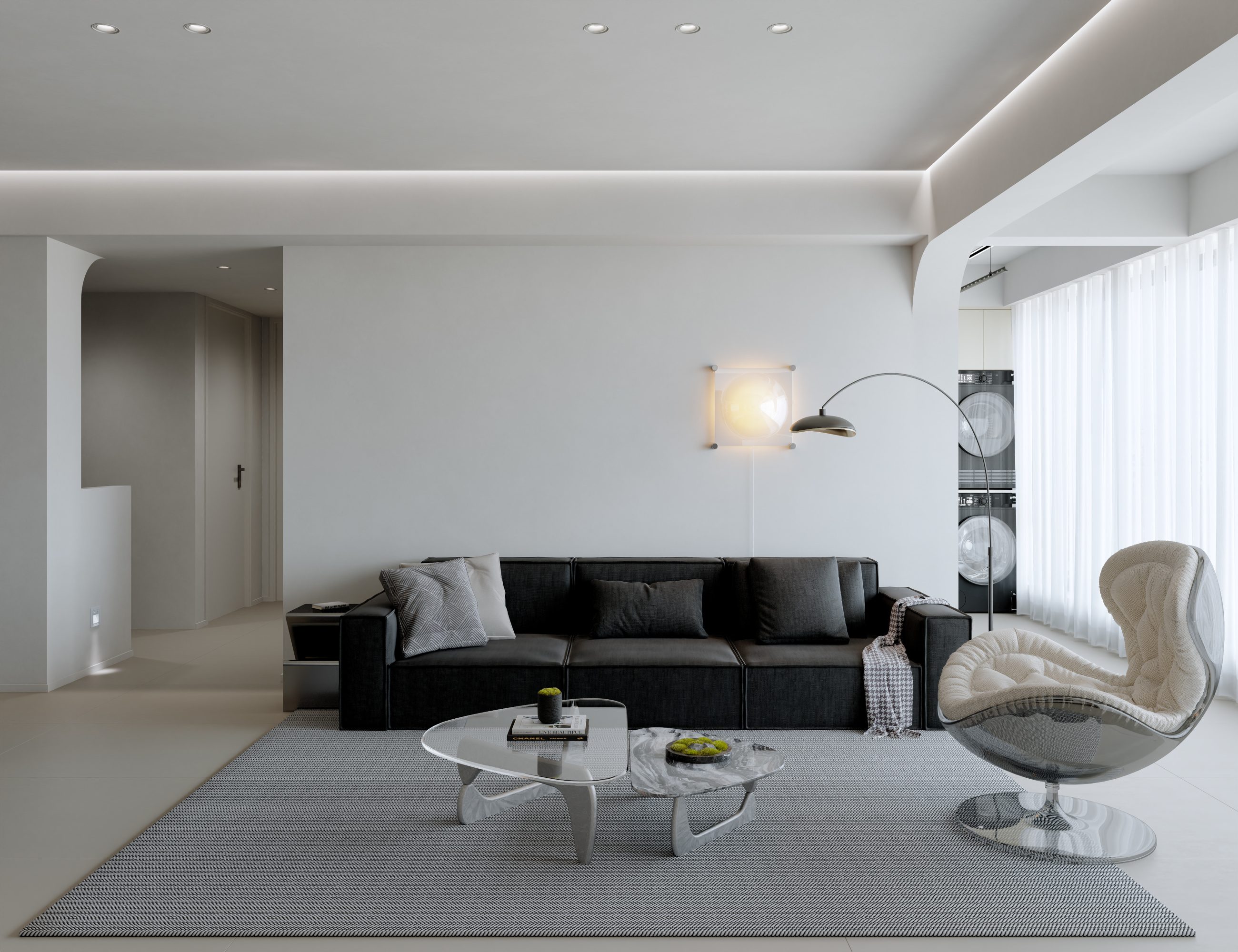 简约现代客餐厅——白龙马效果图[ID: 116212766]_建e效果图