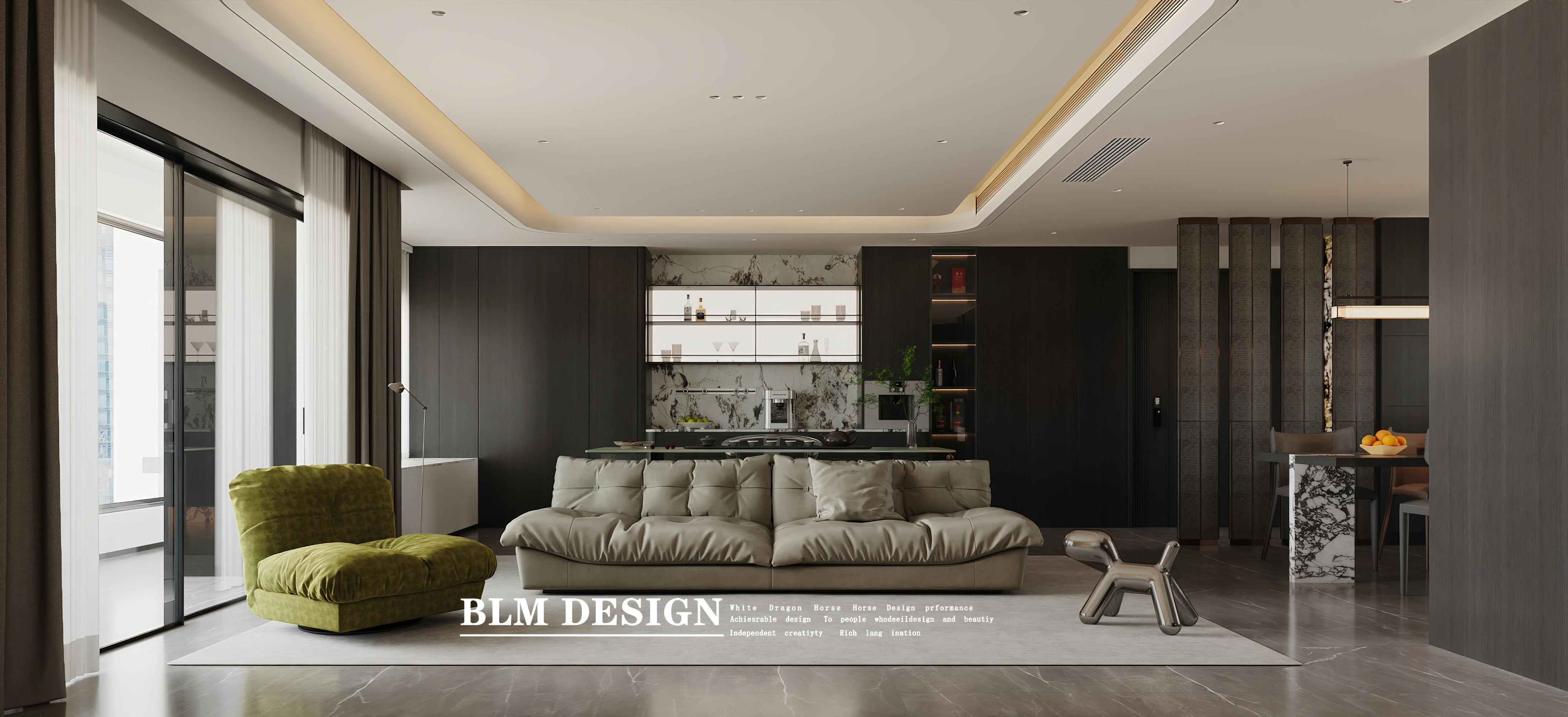 现代轻奢风-白龙马效果图[ID: 116212864]_建e效果图