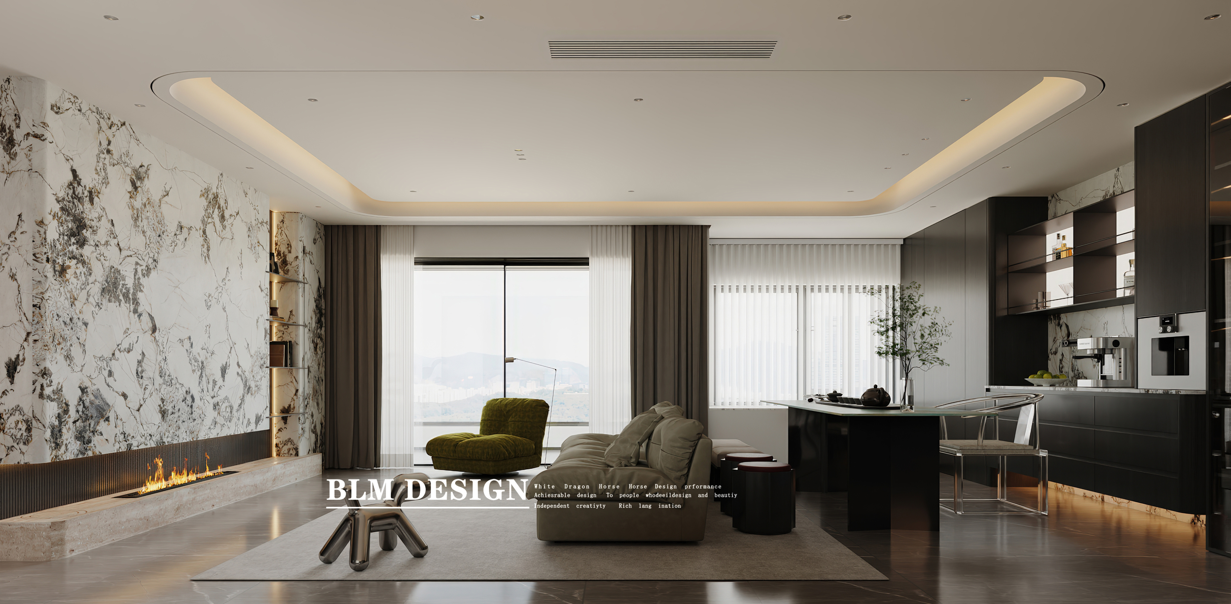 现代轻奢风-白龙马效果图[ID: 116212864]_建e效果图