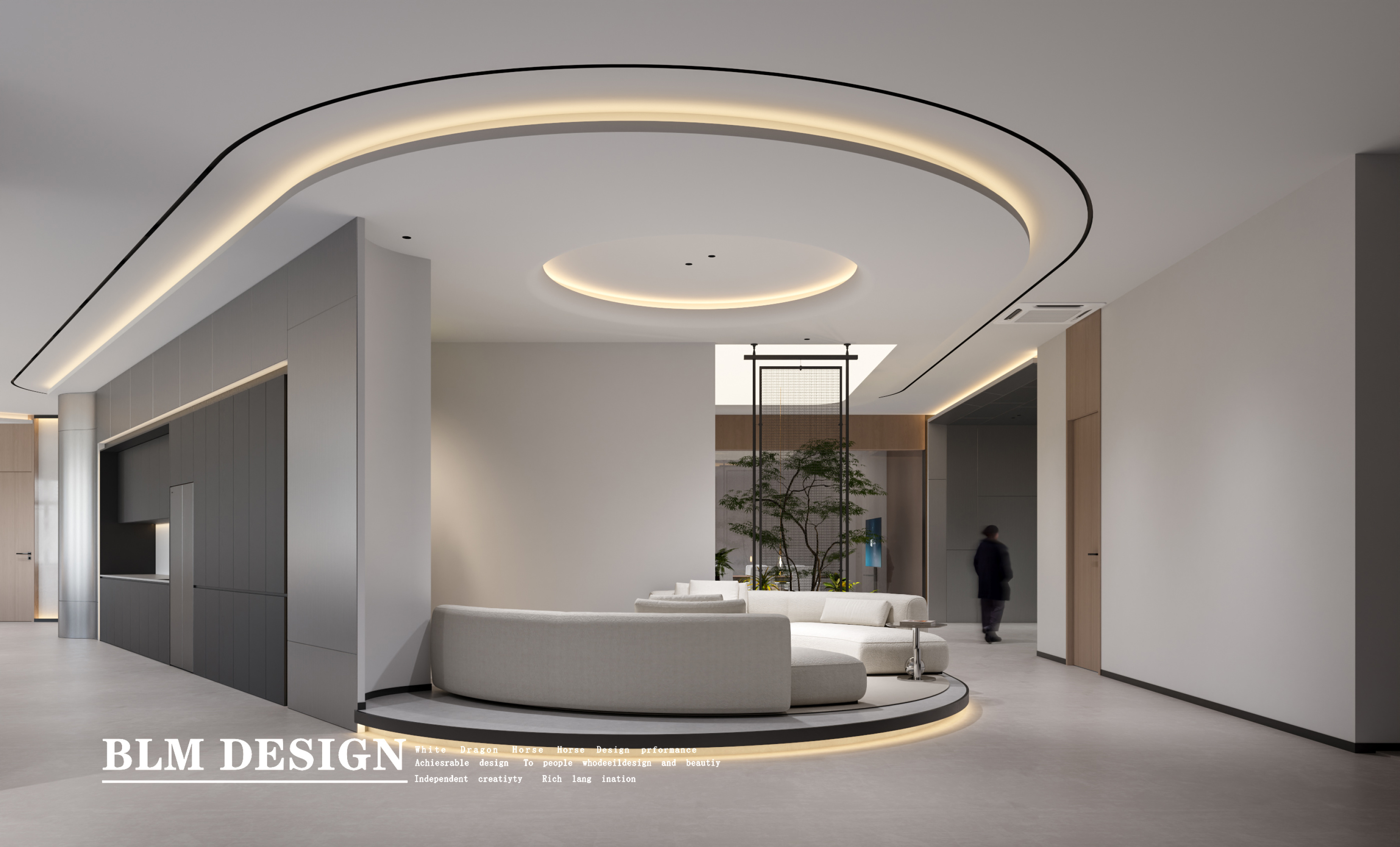 办公室工装案例[ID: 116147339]_建e效果图