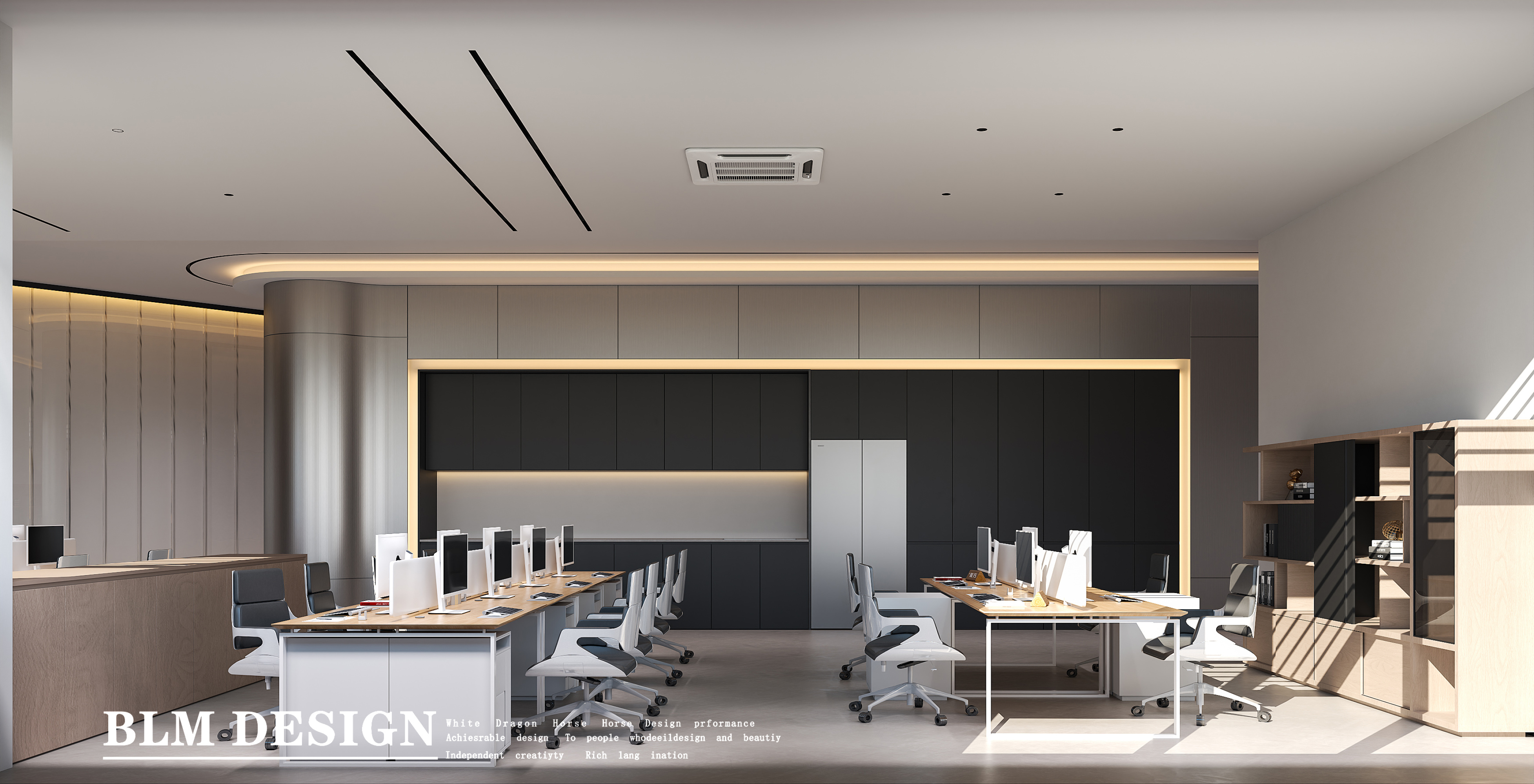 办公室工装案例[ID: 116147339]_建e效果图