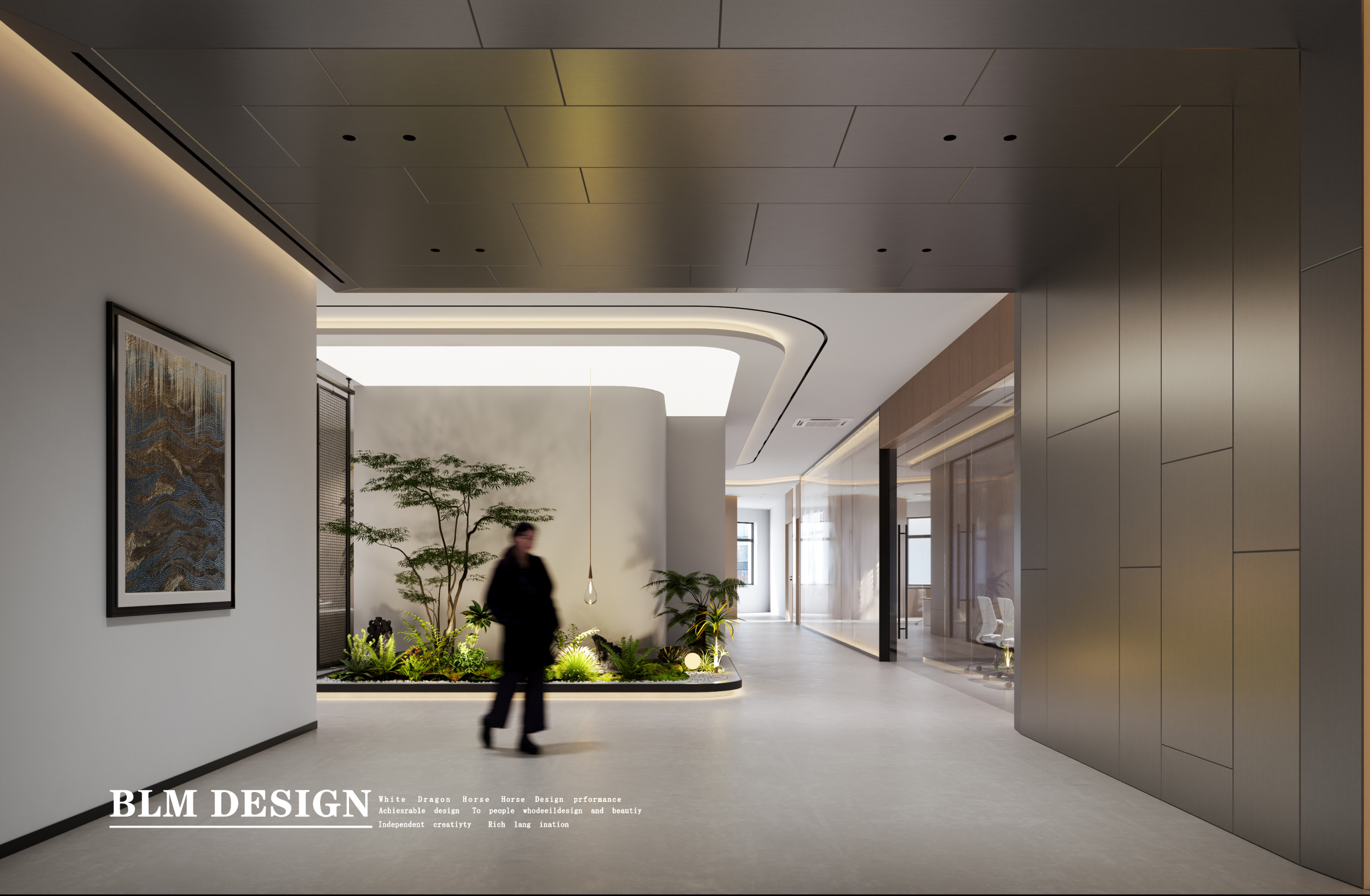 办公室工装案例[ID: 116147339]_建e效果图