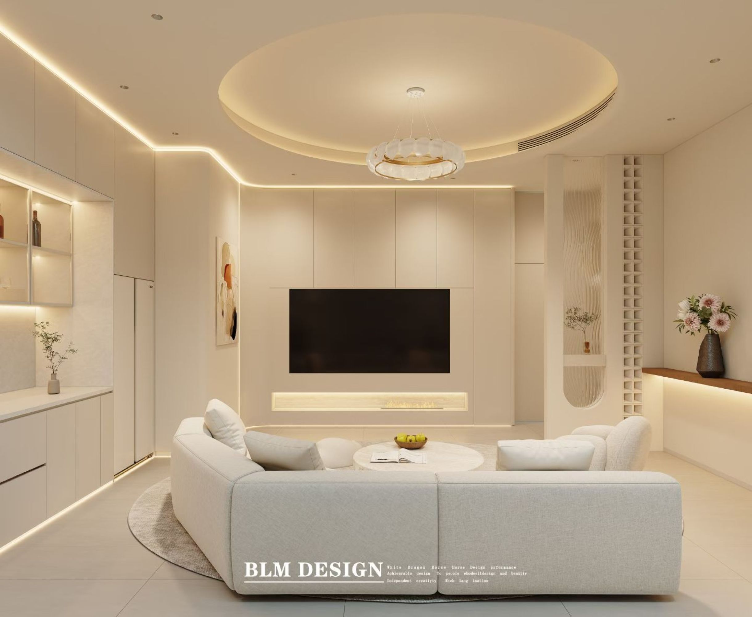 现代奶油风家装案例[ID: 116147200]_建e效果图
