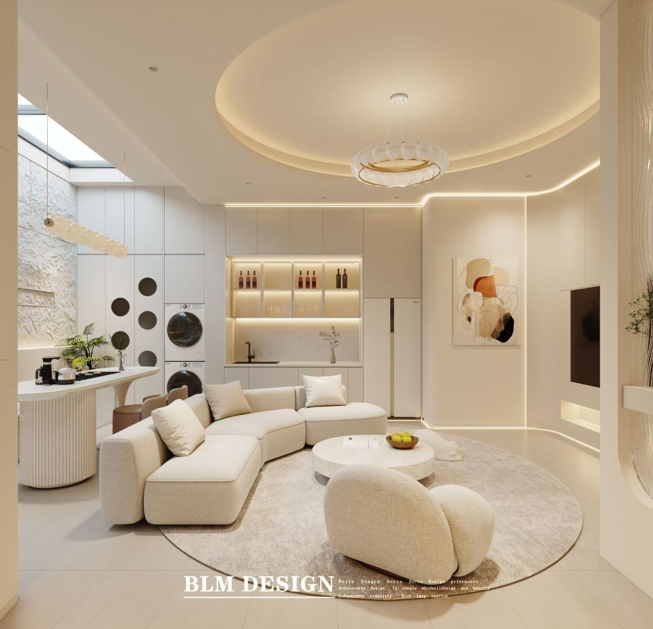 现代奶油风家装案例[ID: 116147200]_建e效果图