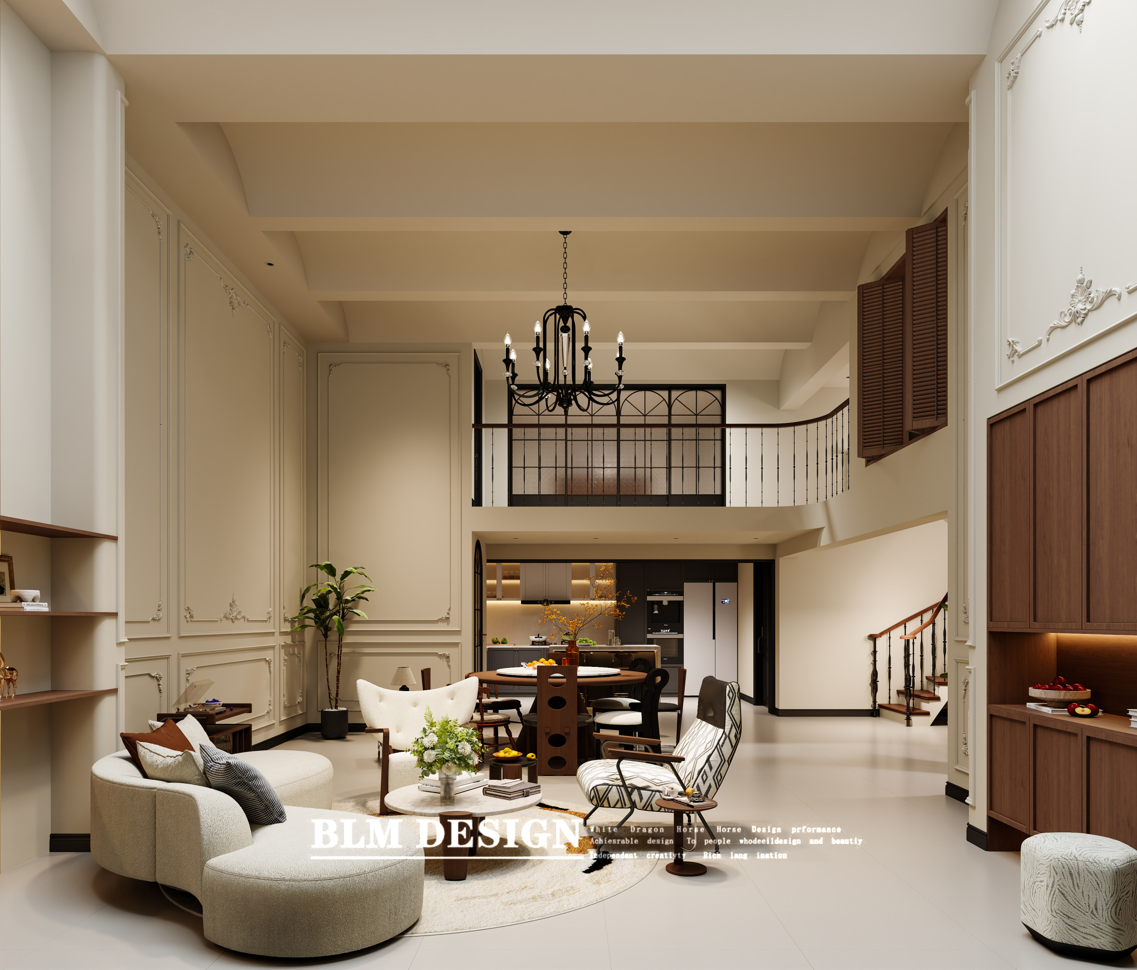 法式中古别墅设计案例分享[ID: 116147413]_建e效果图