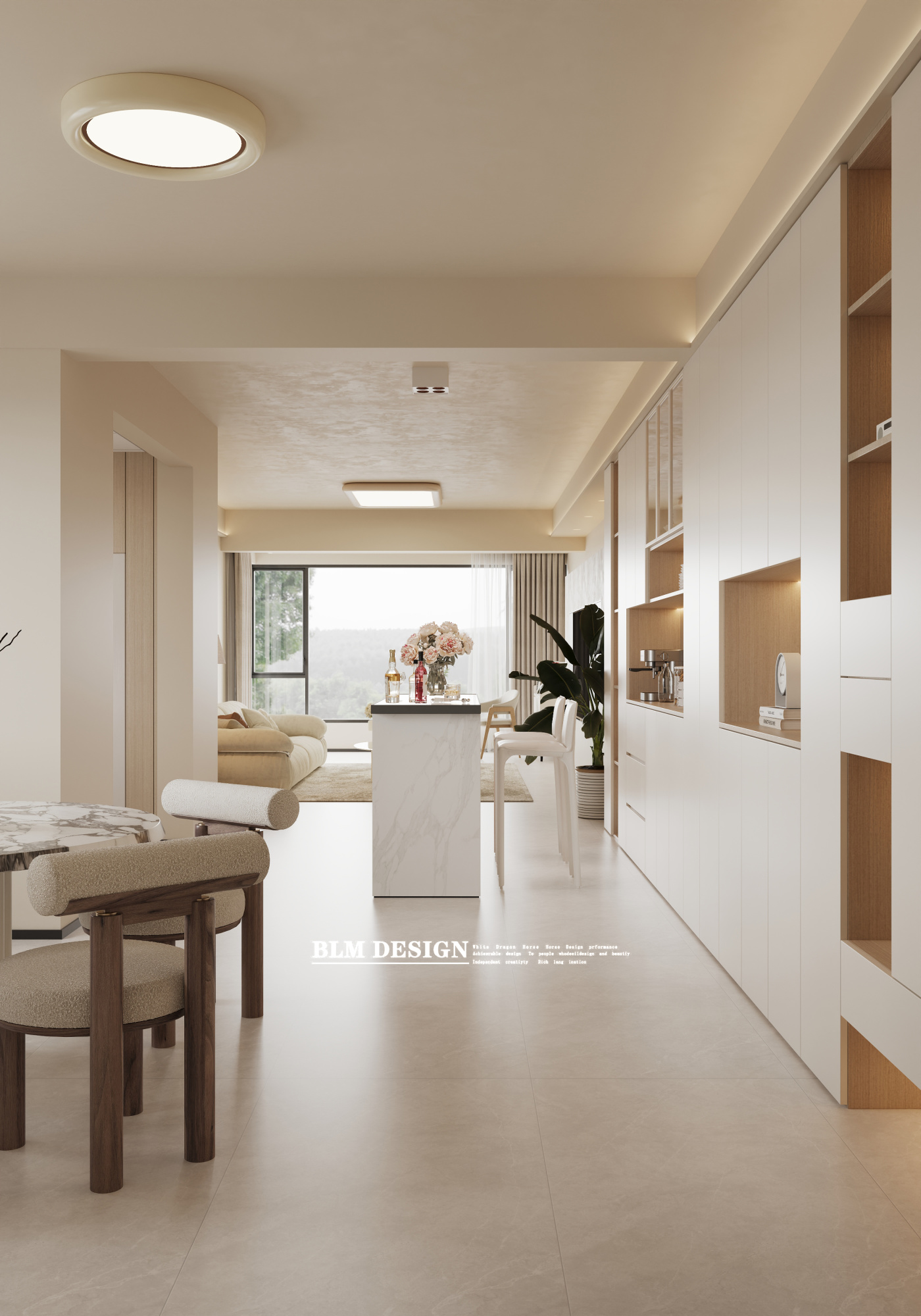 现代奶油——白龙马效果图[ID: 116343897]_建e效果图