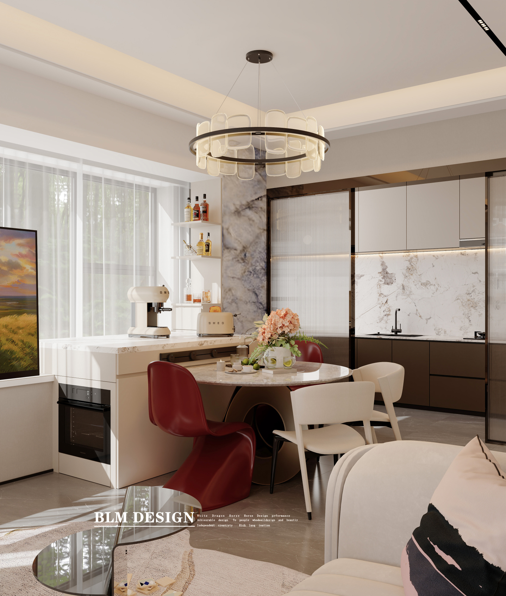 现代轻奢风-白龙马效果图[ID: 116344063]_建e效果图