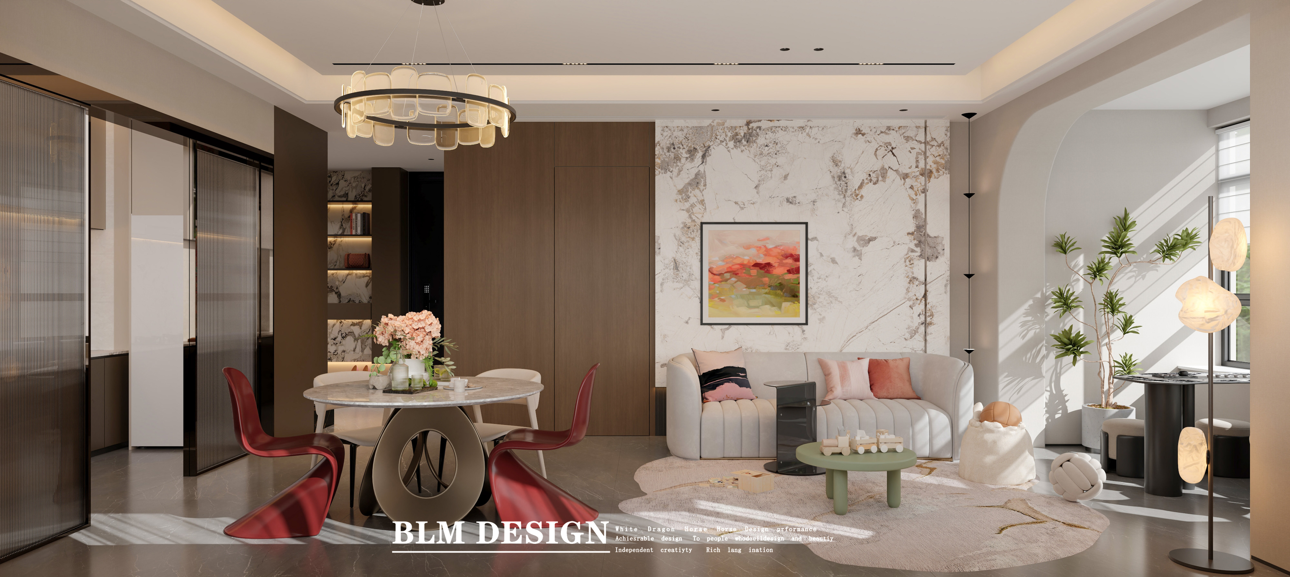 现代轻奢风-白龙马效果图[ID: 116344063]_建e效果图