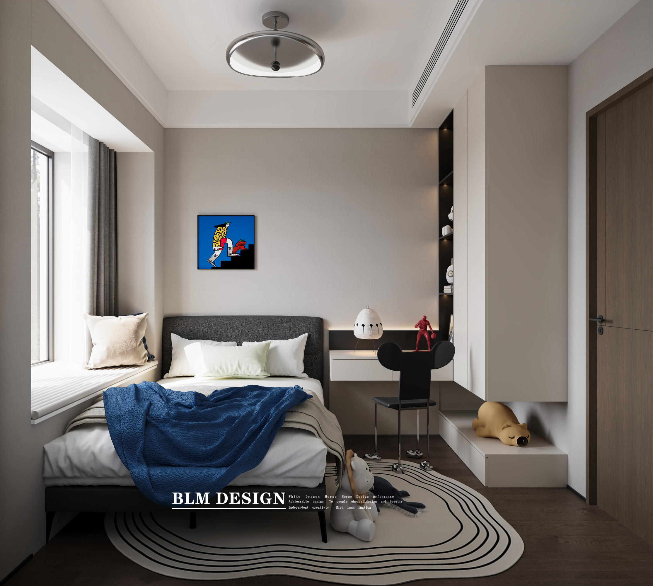 现代轻奢风-白龙马效果图[ID: 116344063]_建e效果图