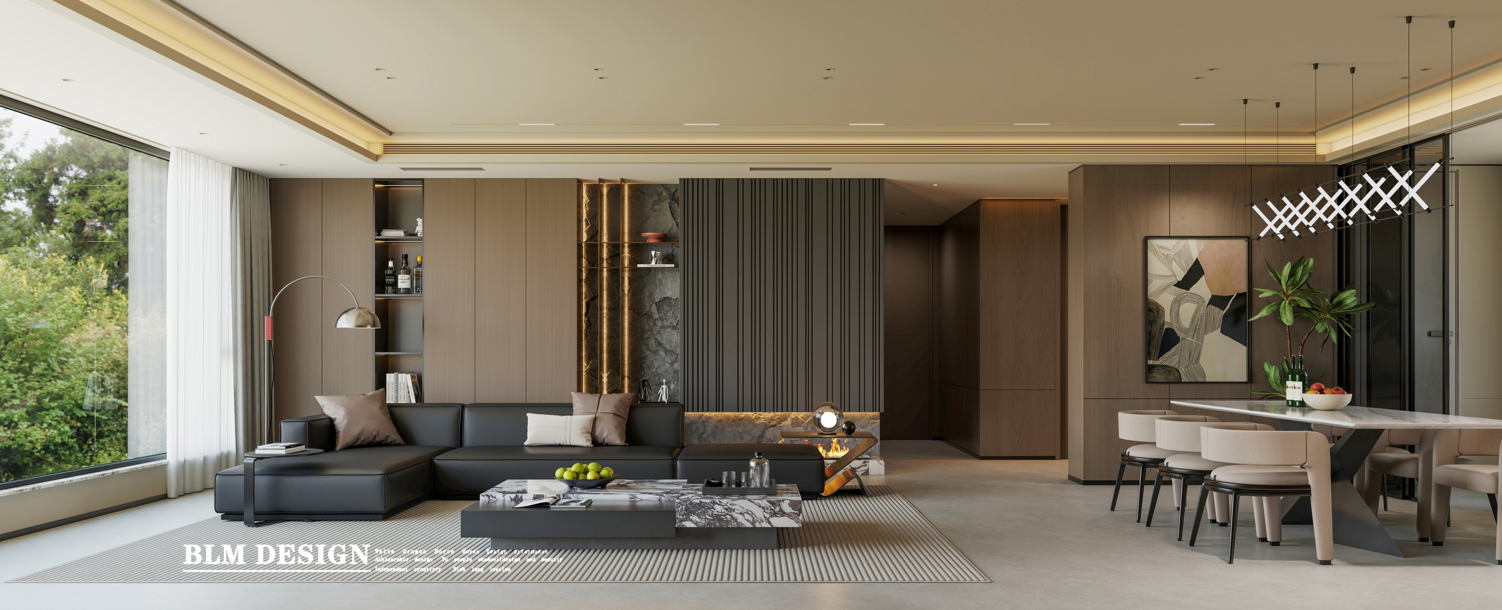 意式轻奢——白龙马效果图[ID: 116344014]_建e效果图