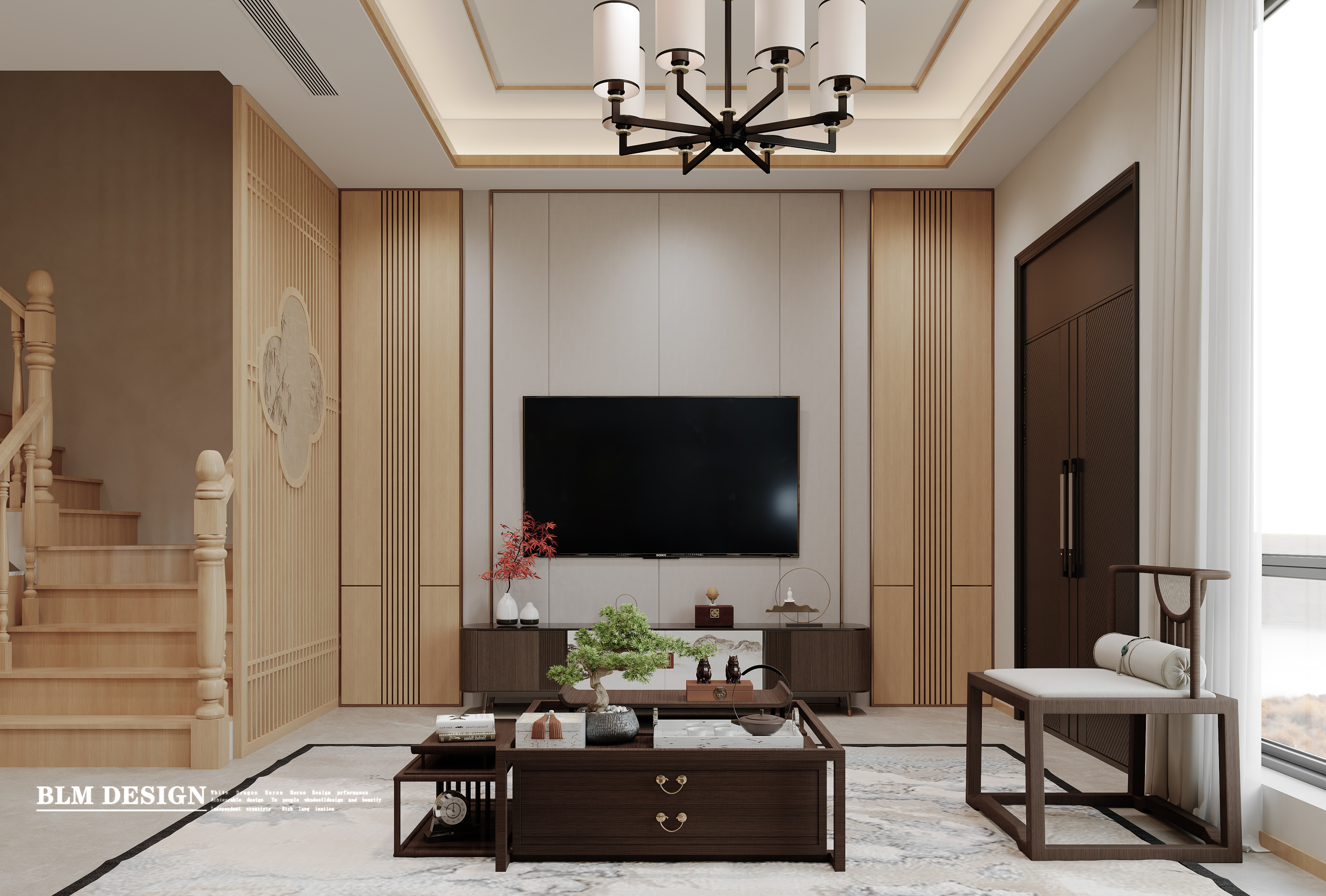 新中式——白龙马效果图[ID: 116343891]_建e效果图