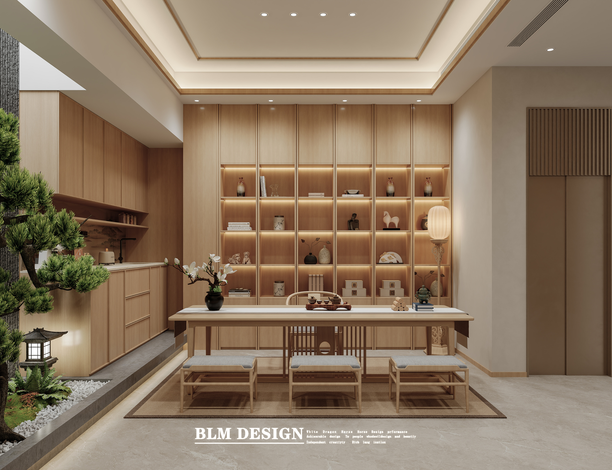 新中式——白龙马效果图[ID: 116343891]_建e效果图