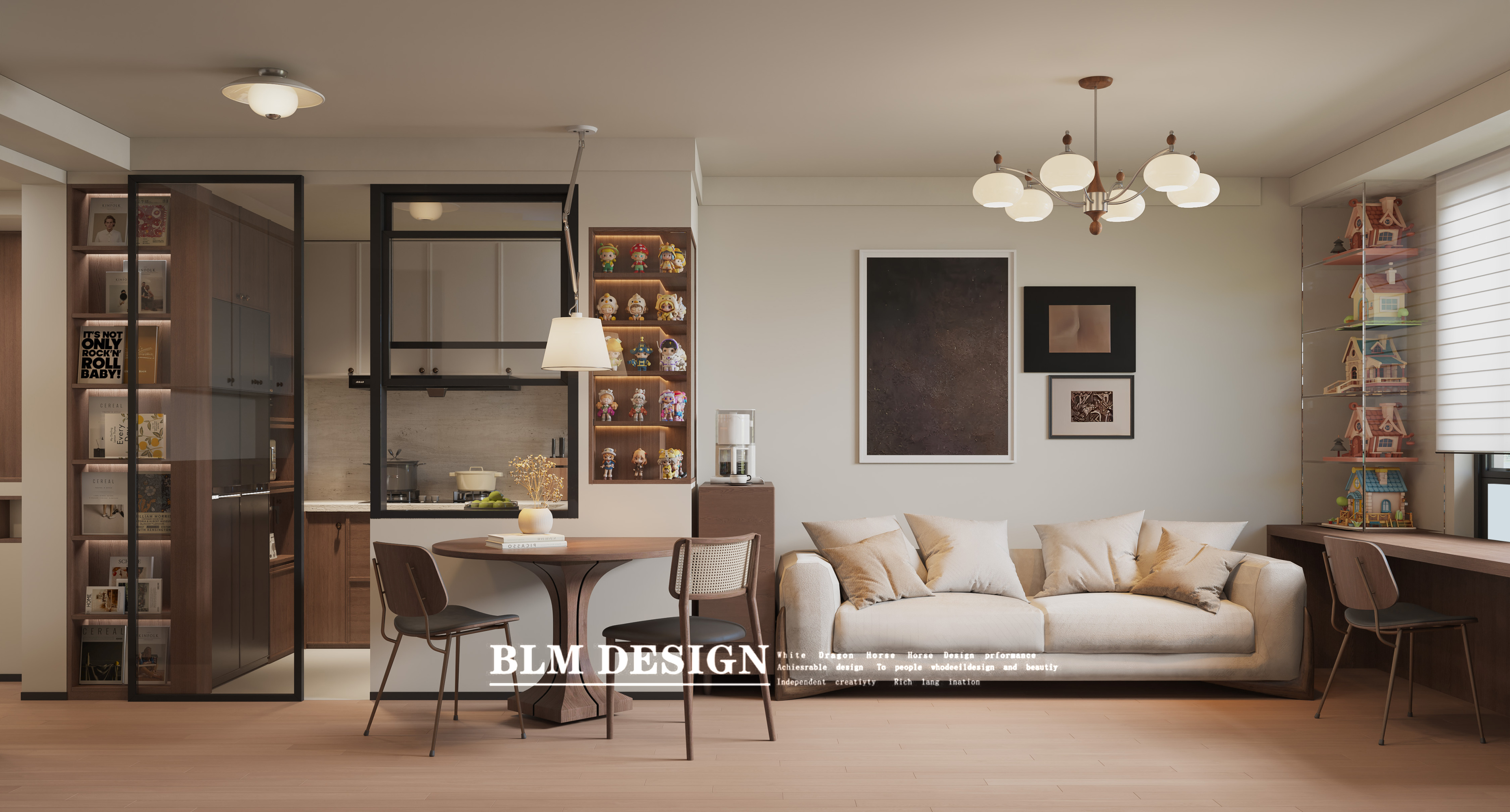 中古风家装效果图案例[ID: 116343908]_建e效果图