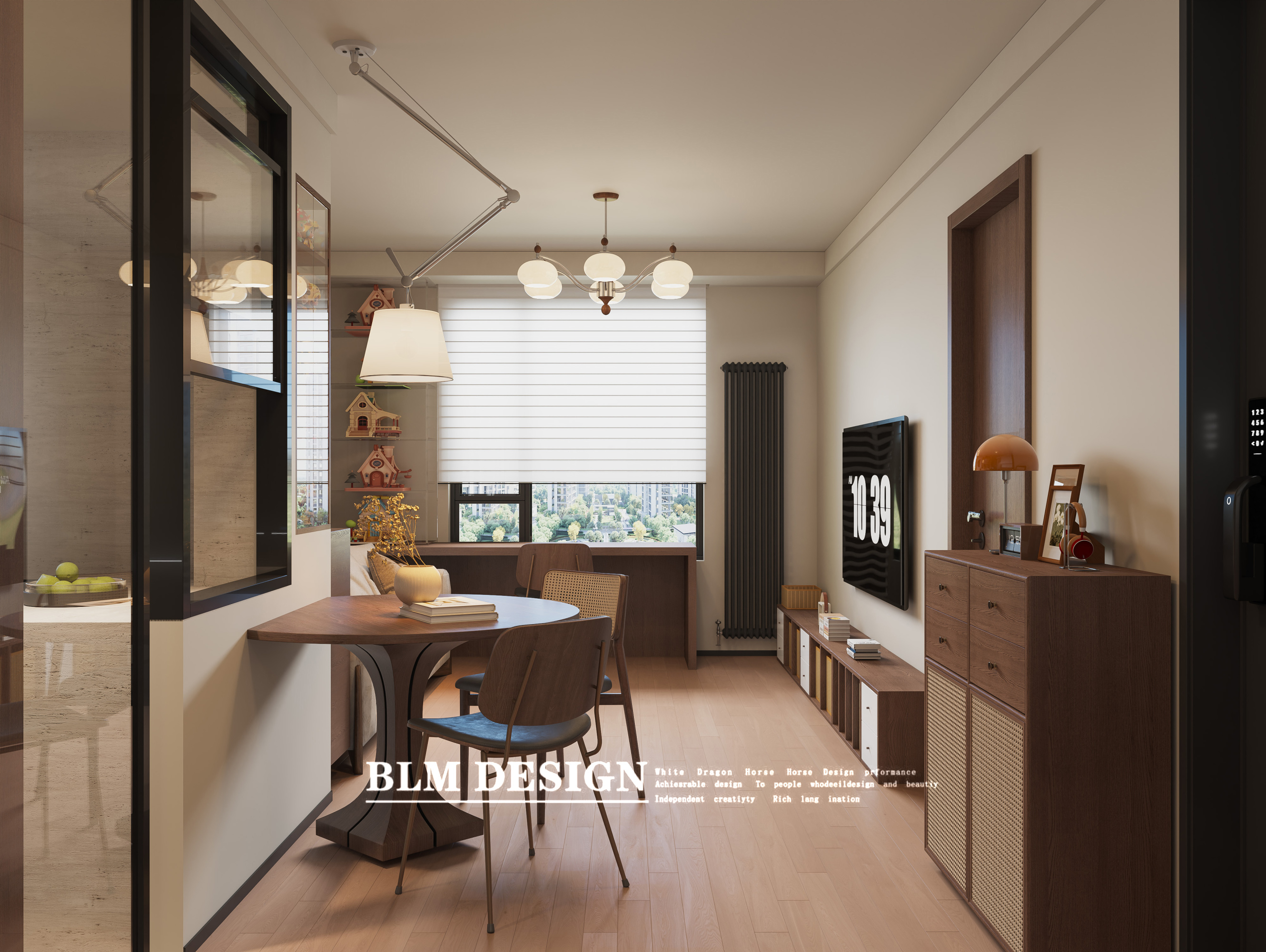 中古风家装效果图案例[ID: 116343908]_建e效果图