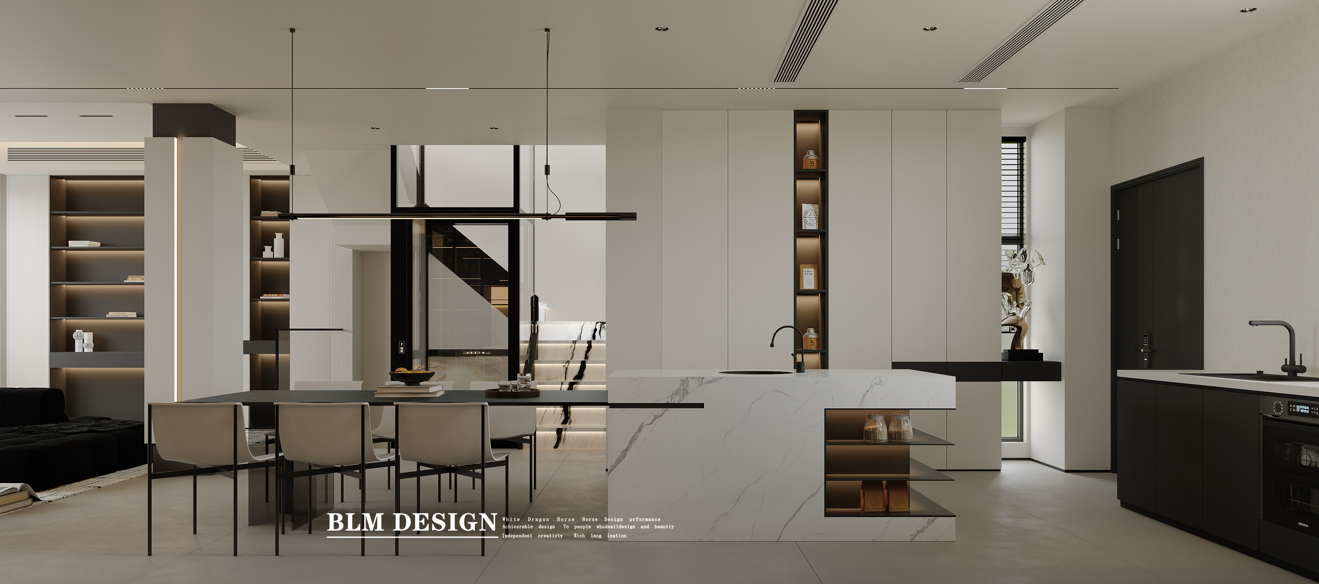 现代风-白龙马效果图[ID: 116343879]_建e效果图