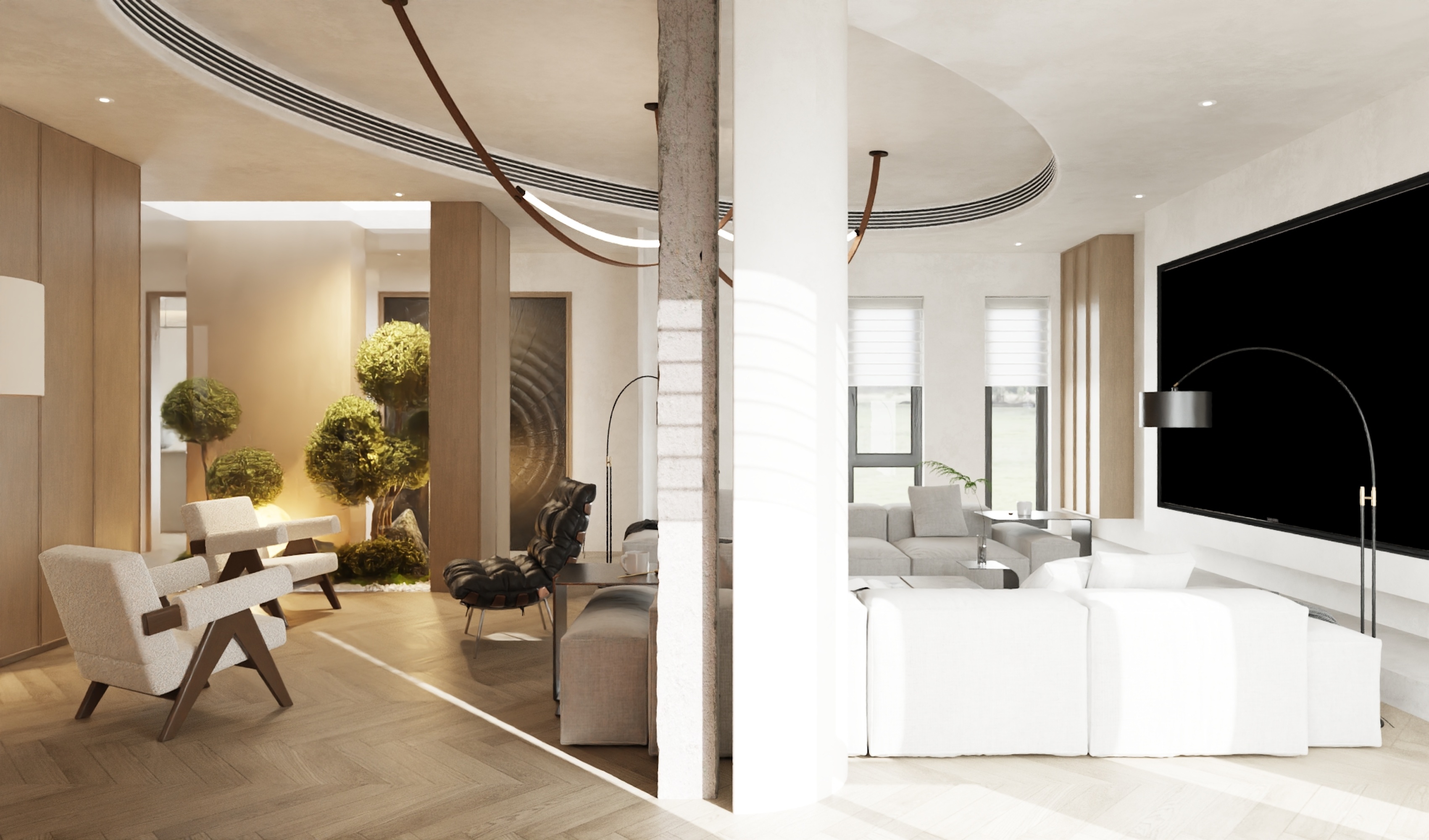 现代原木[ID: 116278346]_建e效果图