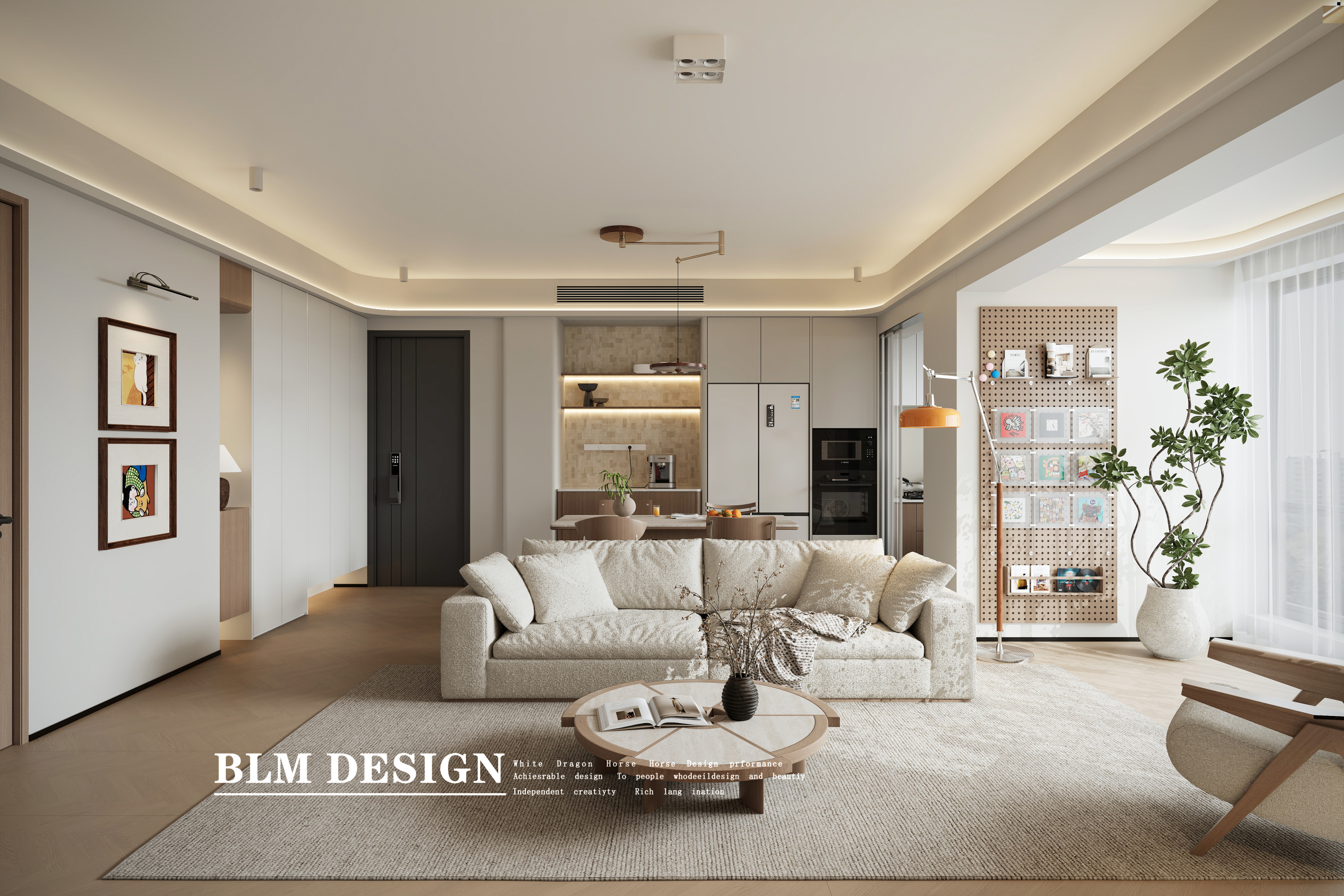 现代风-白龙马效果图[ID: 115950686]_建e效果图