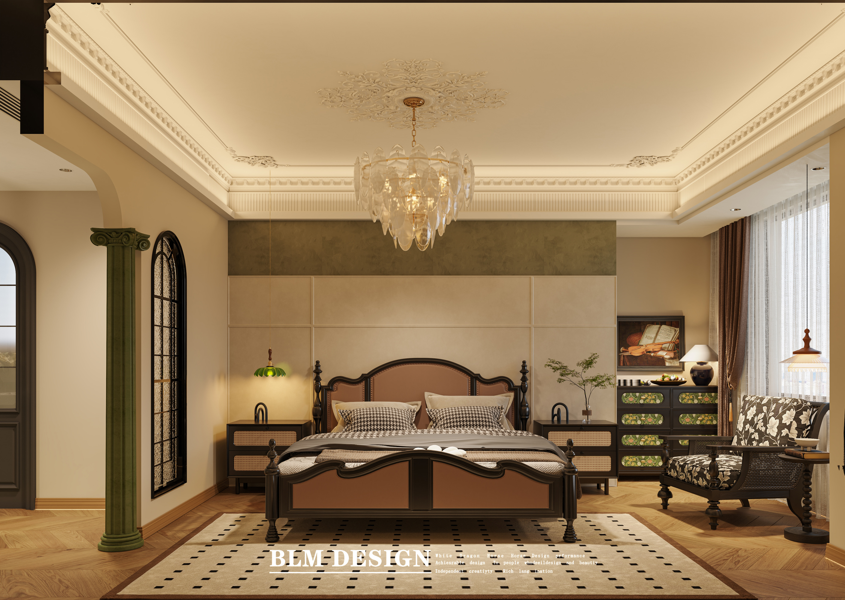法式复古案例[ID: 115950593]_建e效果图