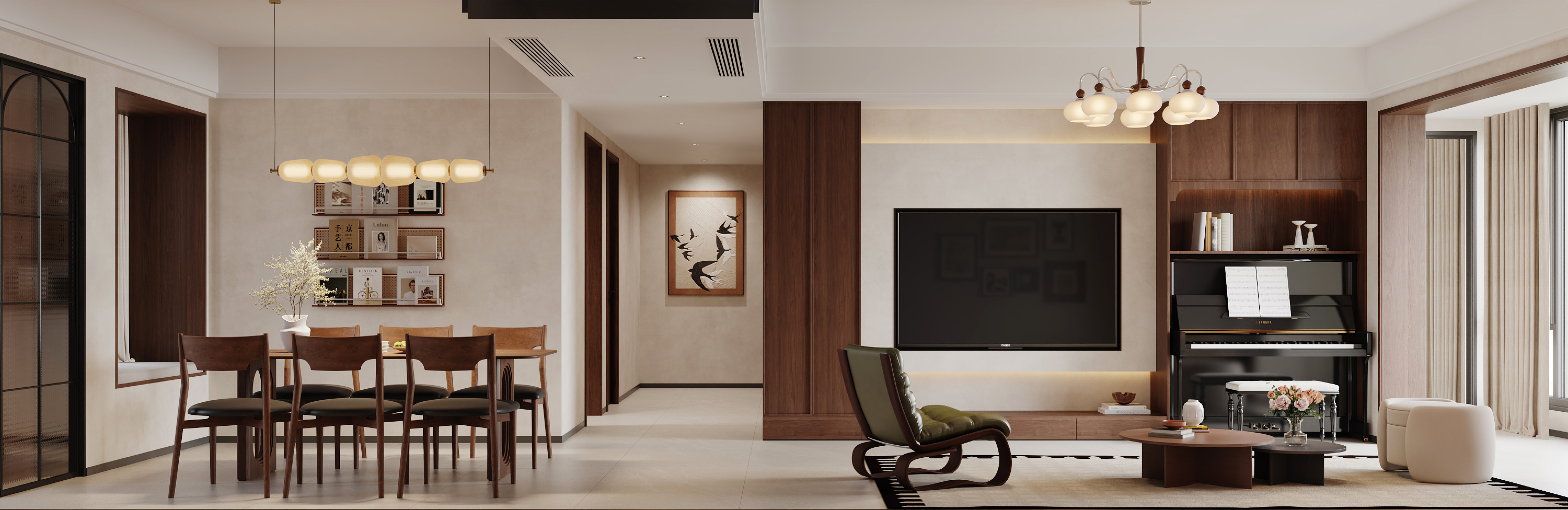 中古风 复古又舒适的氛围感小家[ID: 115950740]_建e效果图
