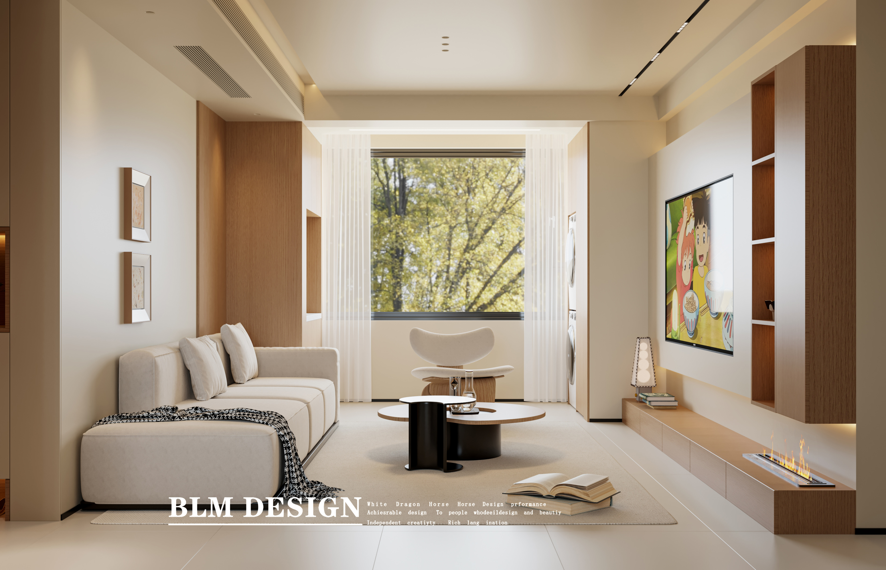 原木奶油风-白龙马效果图[ID: 115885295]_建e效果图