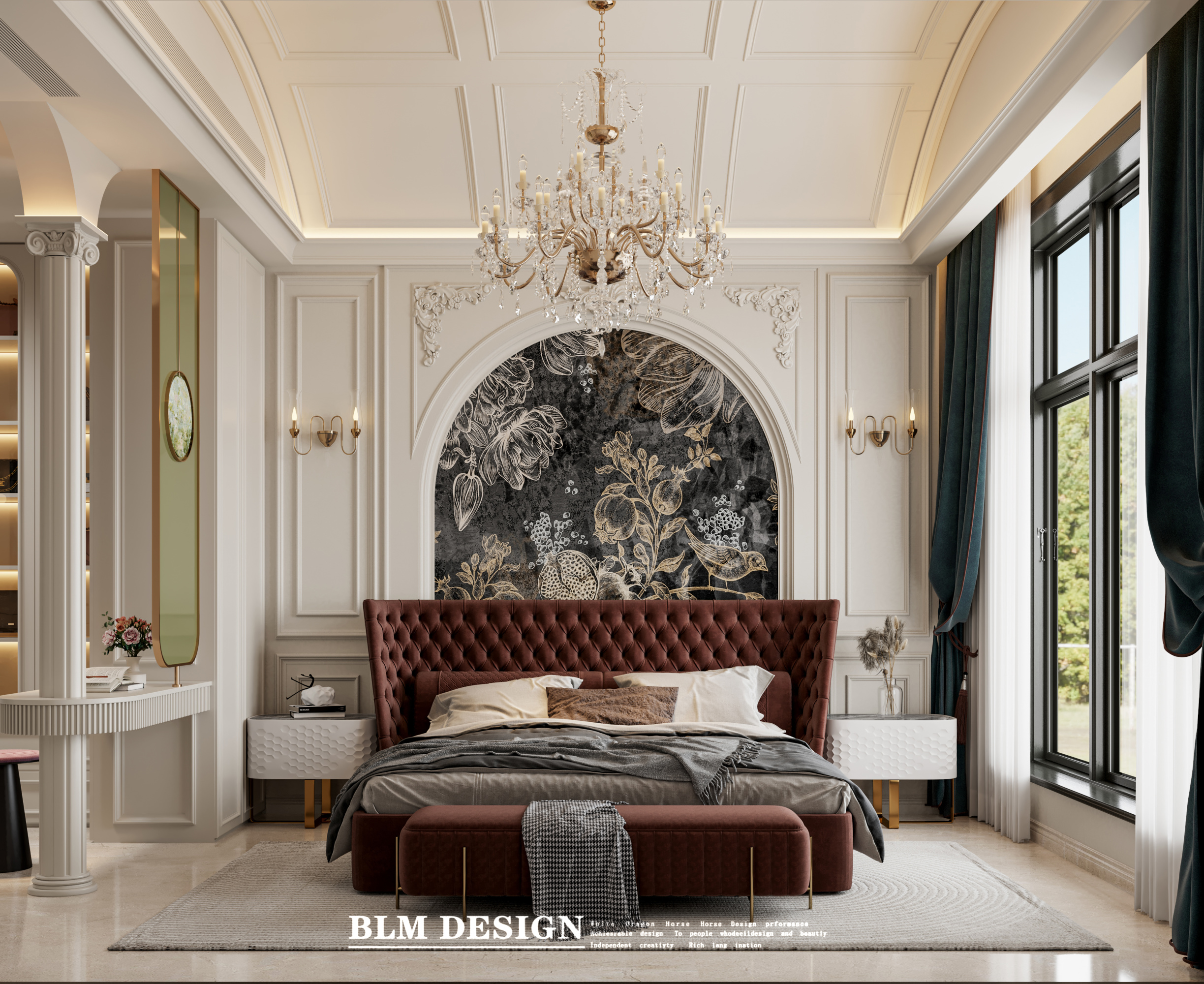 法式奢华挑空别墅[ID: 115885278]_建e效果图