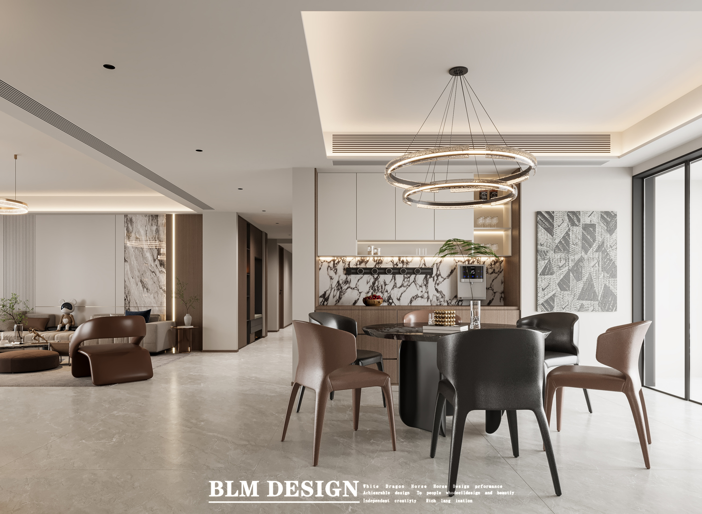 意式轻奢——白龙马效果图[ID: 116081785]_建e效果图