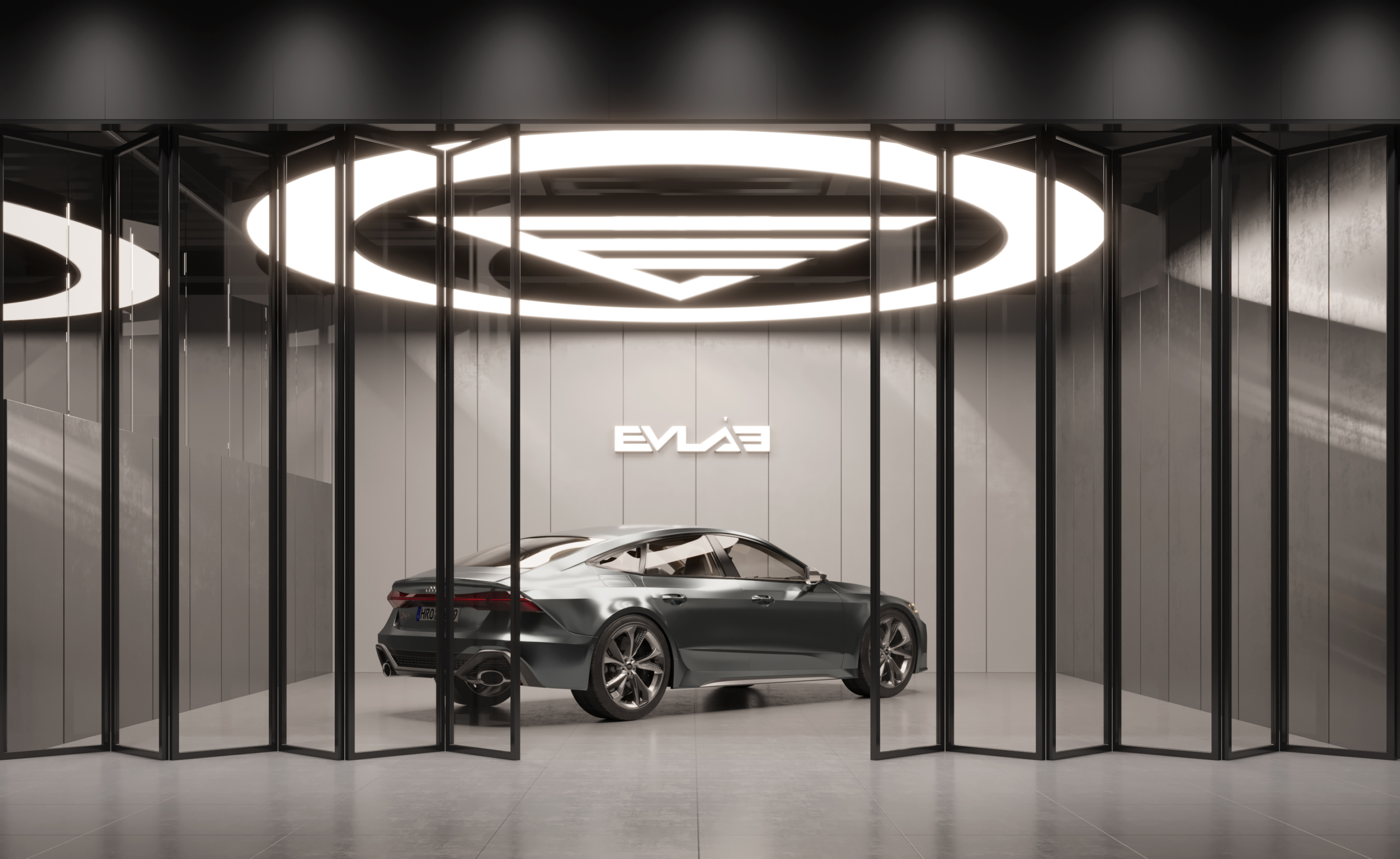 新能源汽车4S店设计[ID: 116081768]_建e效果图