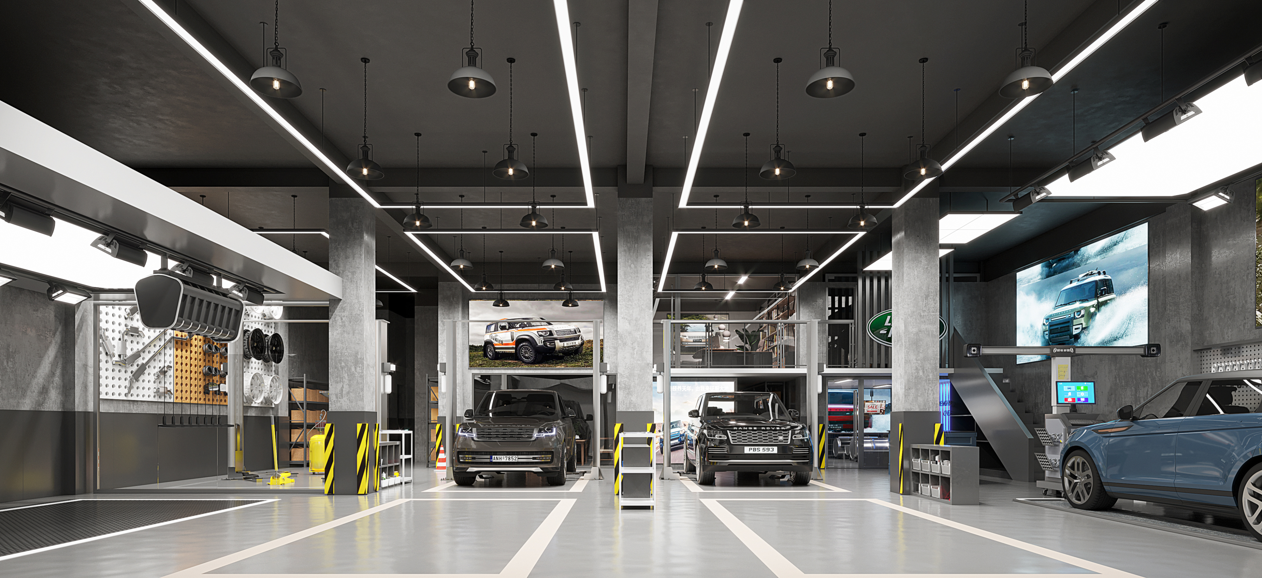 新能源汽车4S店设计[ID: 116081768]_建e效果图