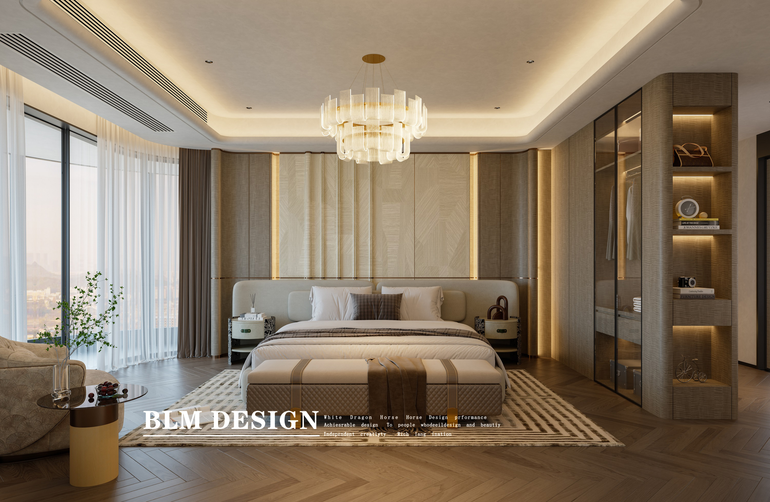 意式轻奢风-白龙马效果图[ID: 116081835]_建e效果图