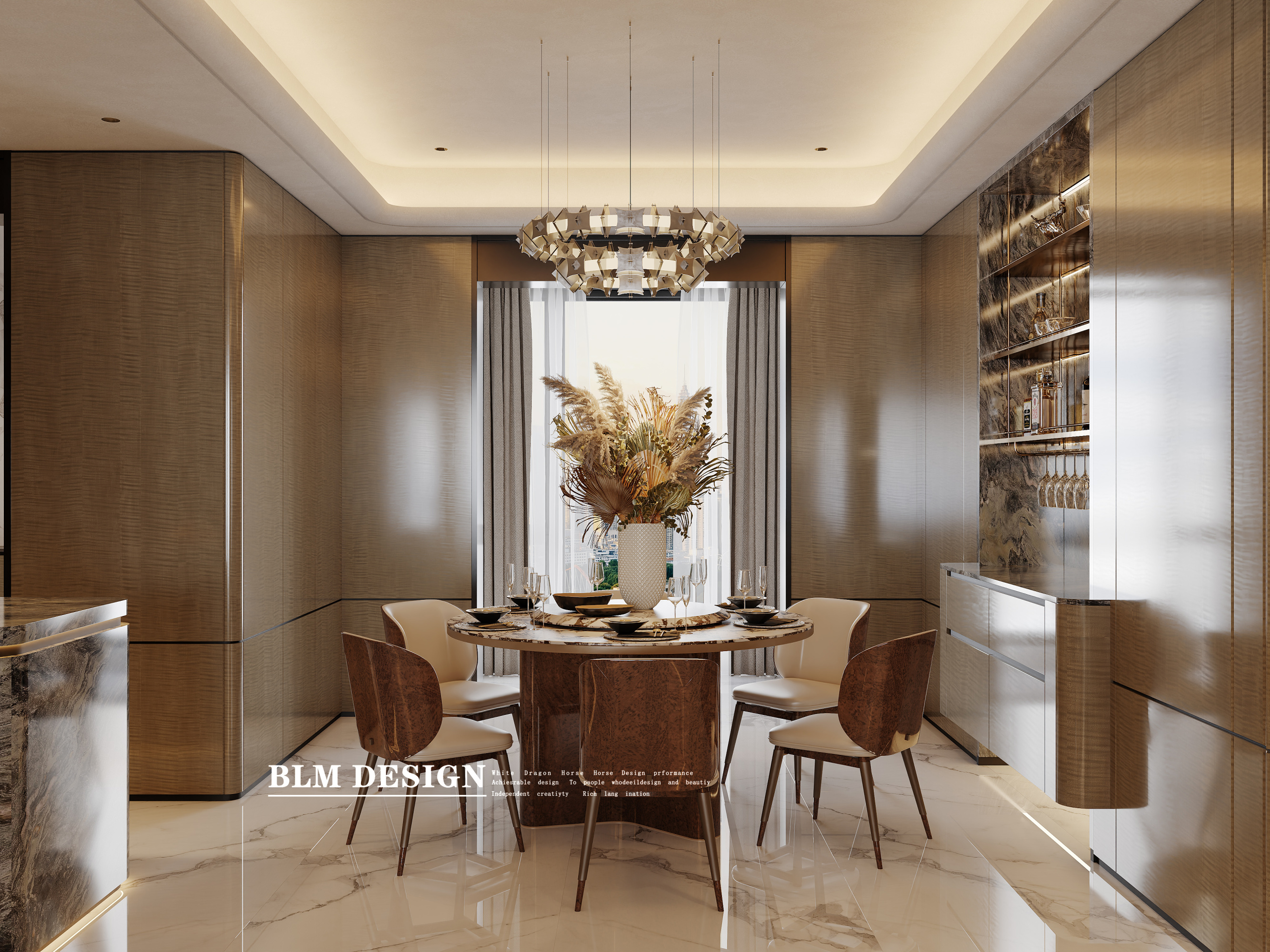 意式轻奢风-白龙马效果图[ID: 116081835]_建e效果图