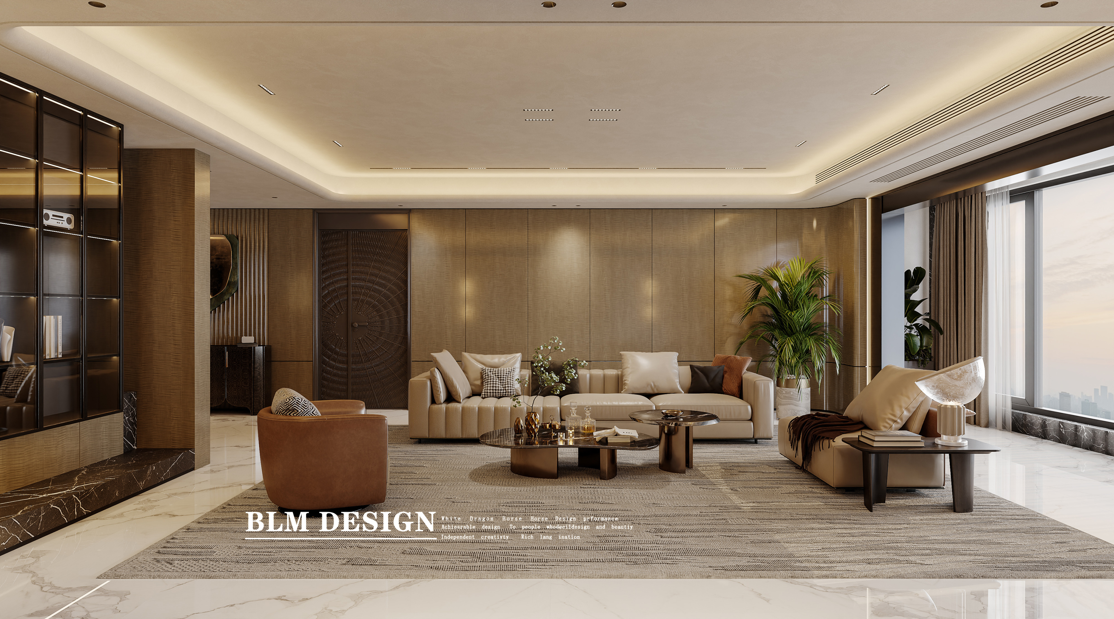 意式轻奢风-白龙马效果图[ID: 116081835]_建e效果图