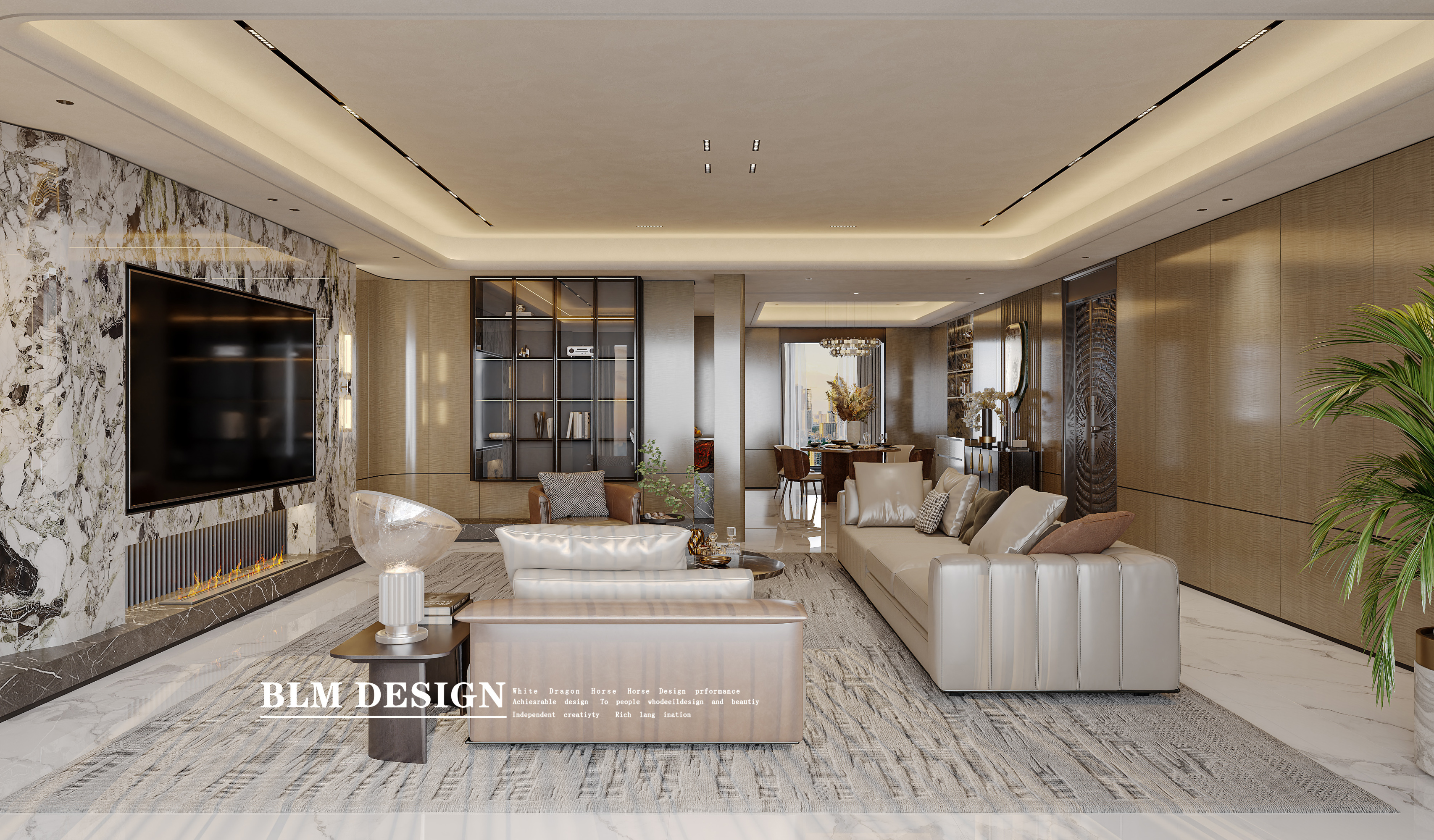 意式轻奢风-白龙马效果图[ID: 116081835]_建e效果图