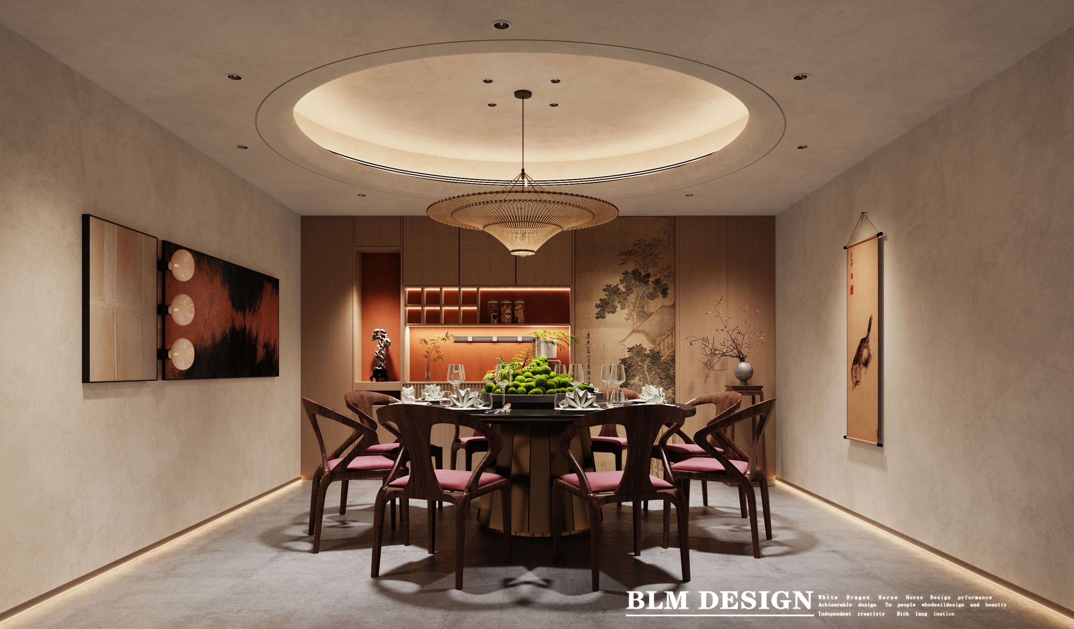 会所设计——白龙马效果图[ID: 116081739]_建e效果图