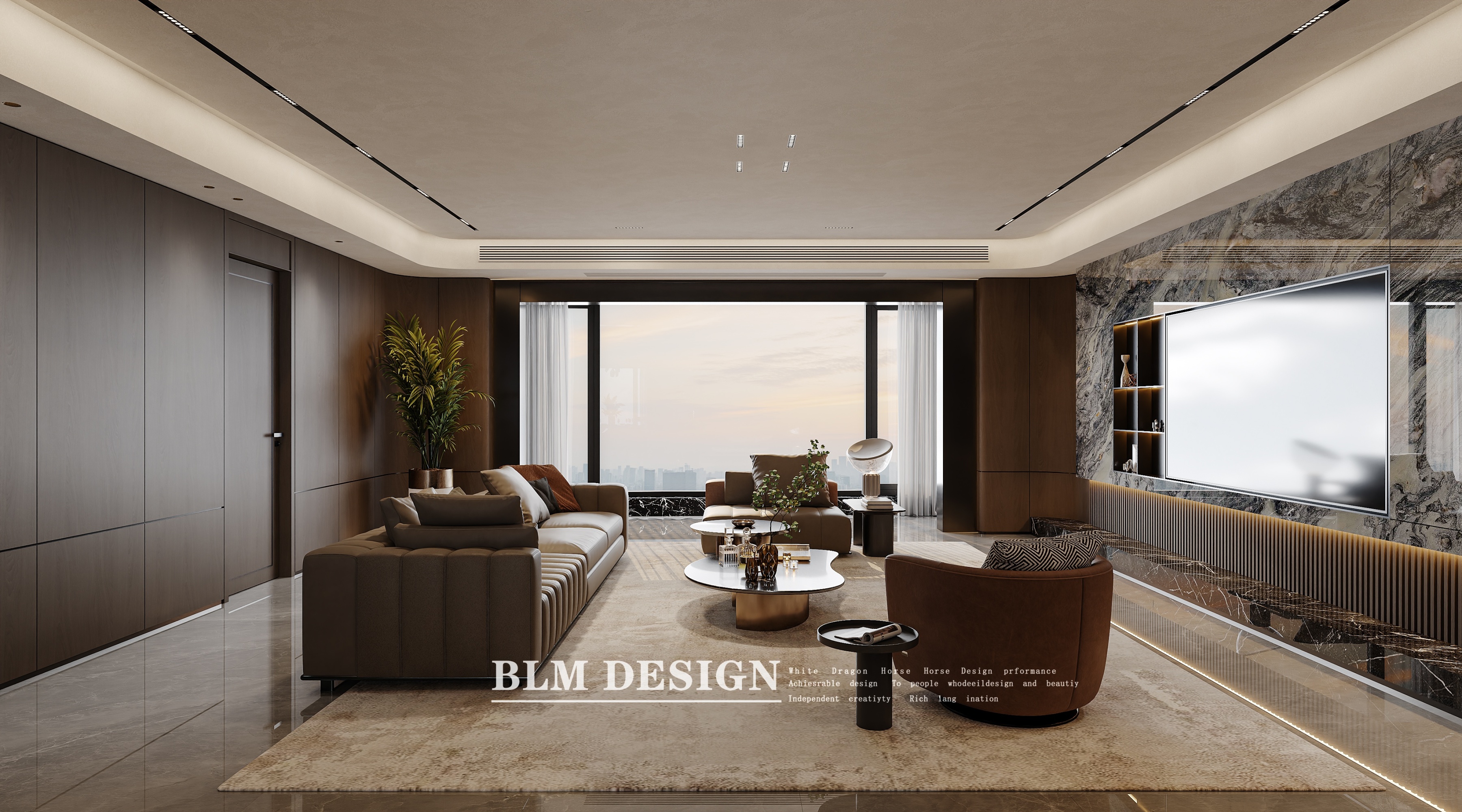 现代轻奢客餐厅——白龙马效果图[ID: 116081695]_建e效果图