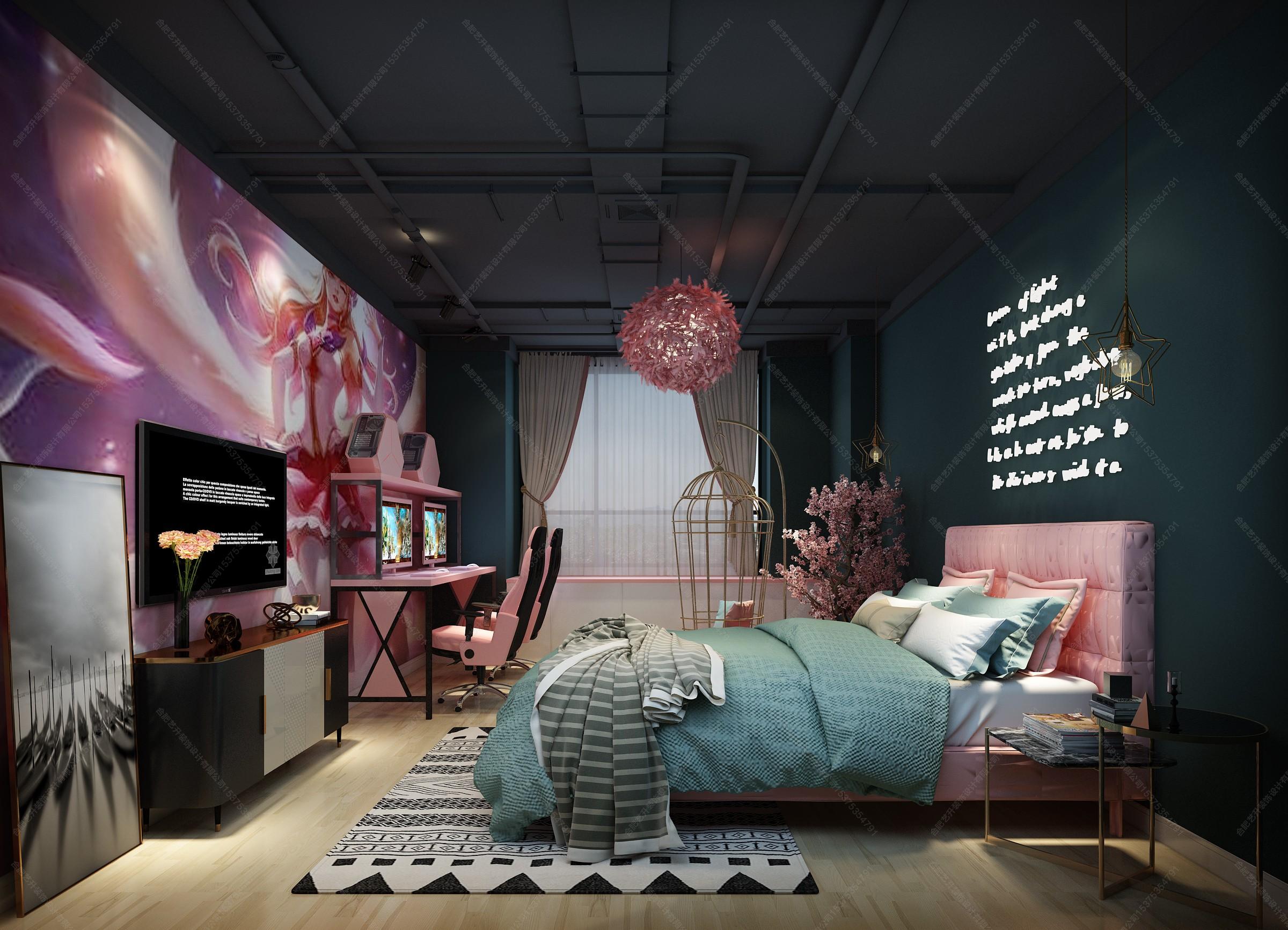 现代电竞馆 网咖 - 效果图交流区-建e室内设计网