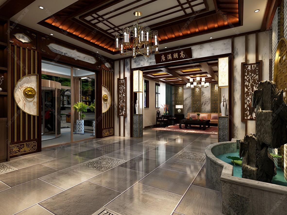 新中式高端会所设计 - 效果图交流区-建e室内设计网