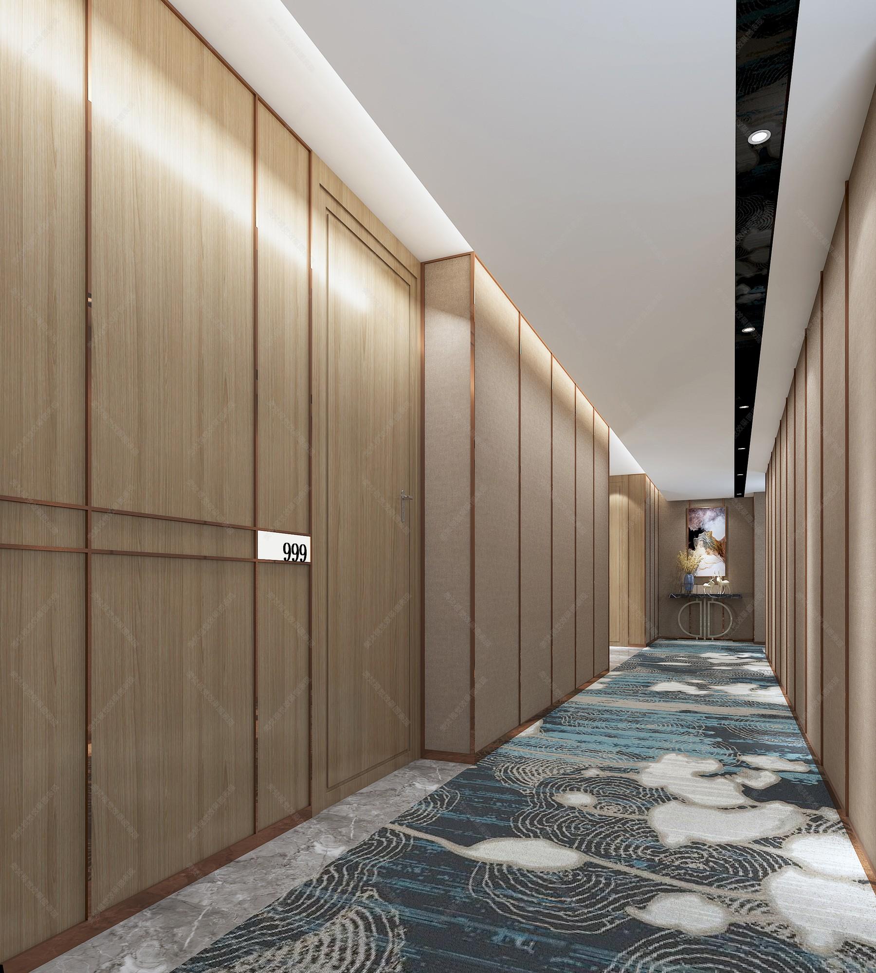现代酒店走廊设计