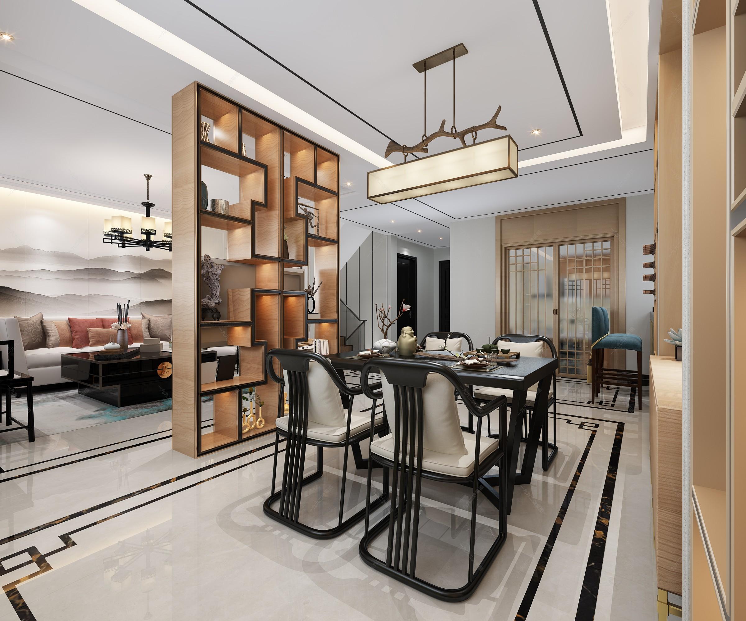 新中式家装设计 - 效果图交流区-建e室内设计网