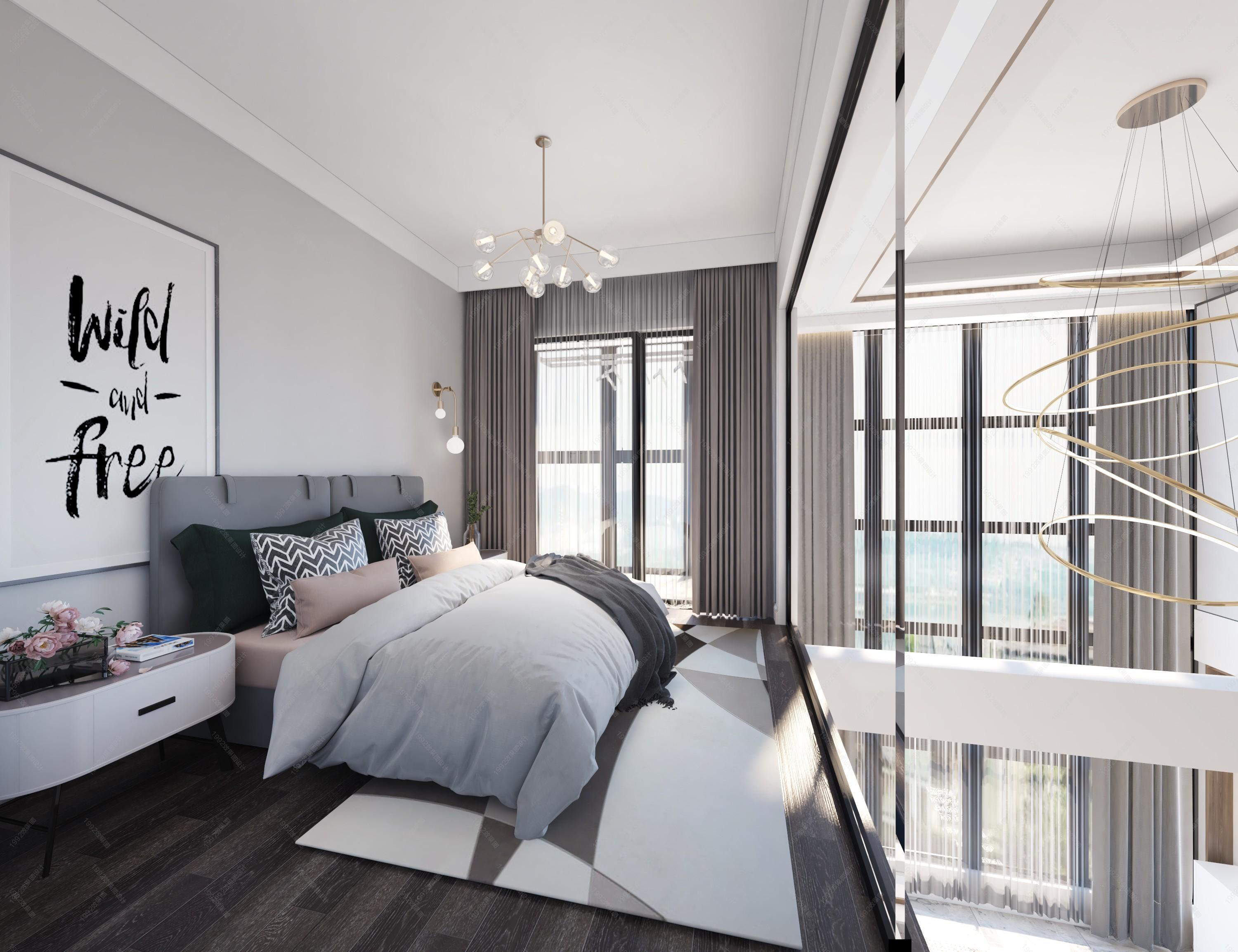 现代写实loft家装全景 - 效果图交流区-建e室内设计网