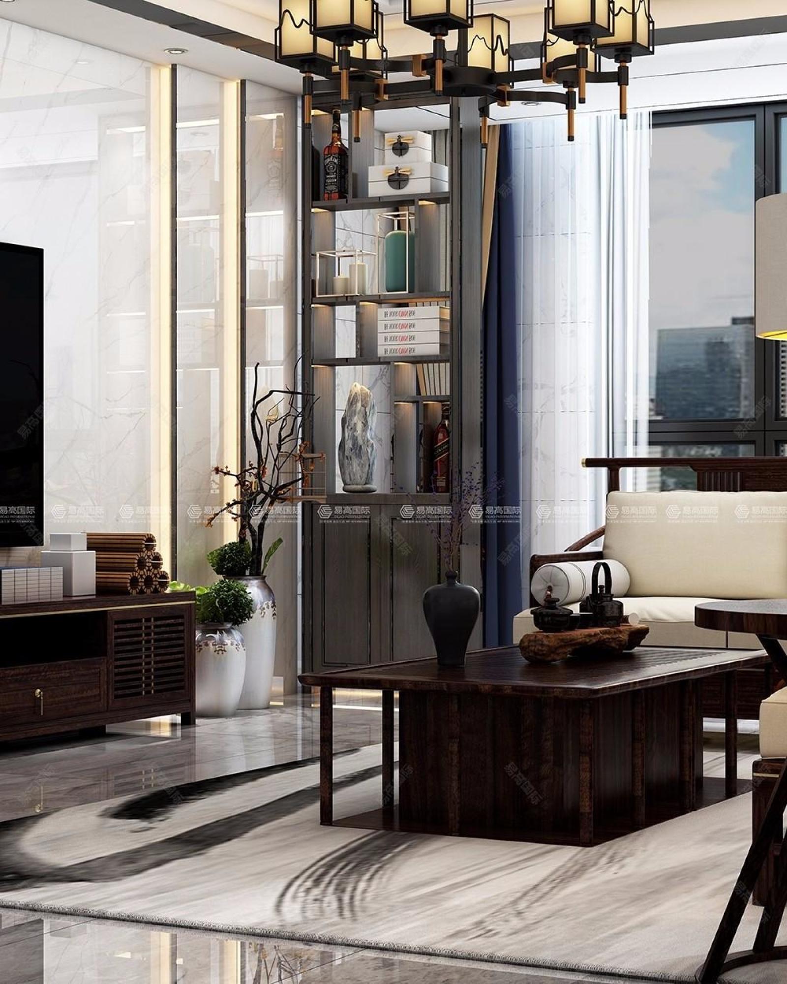 新中式家装设计[ID: 110577069]_建e效果图